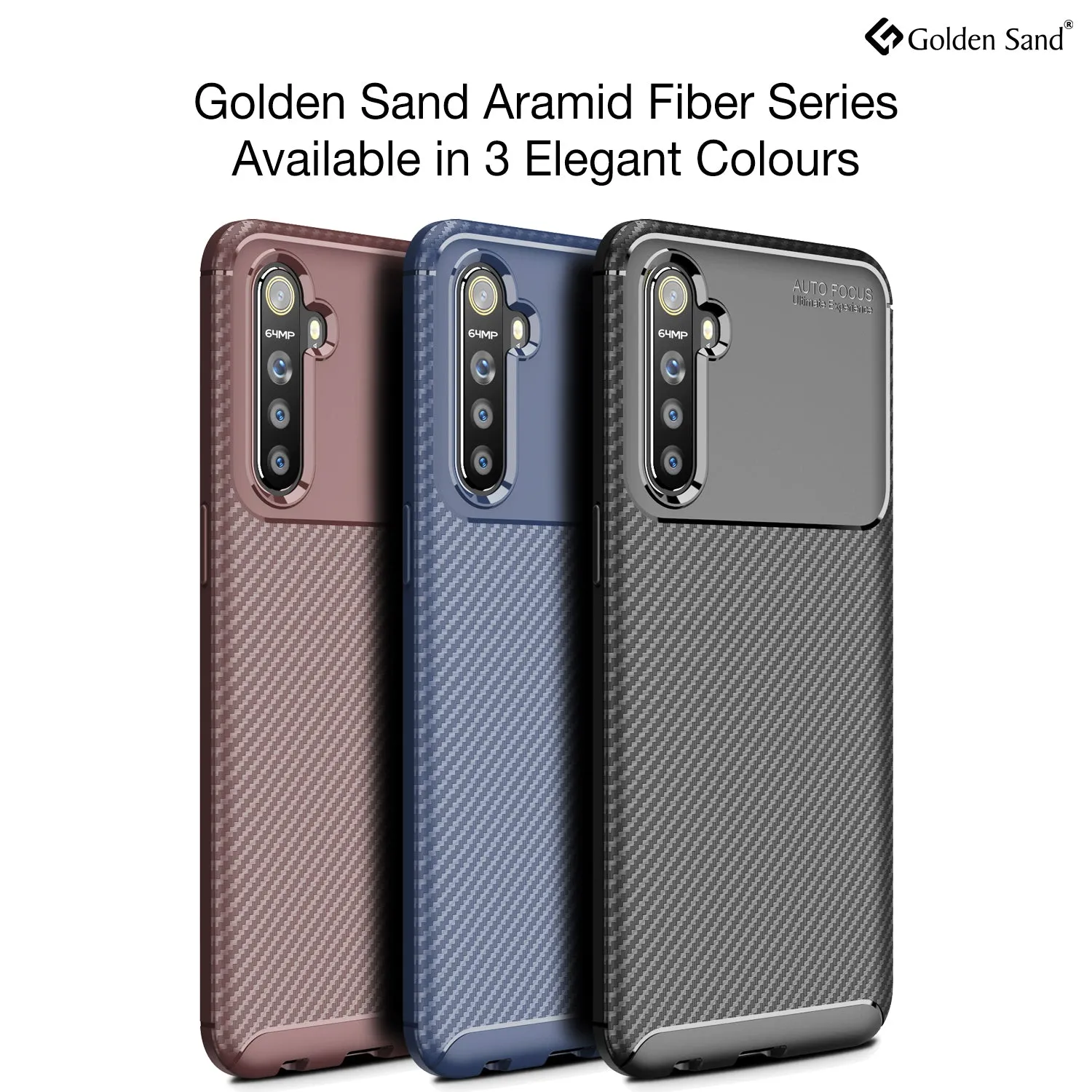 Aramid Fibre Series Shockproof Armor Back Cover for Realme X2, Realme XT, Oppo K5 6.4 inch, Brown