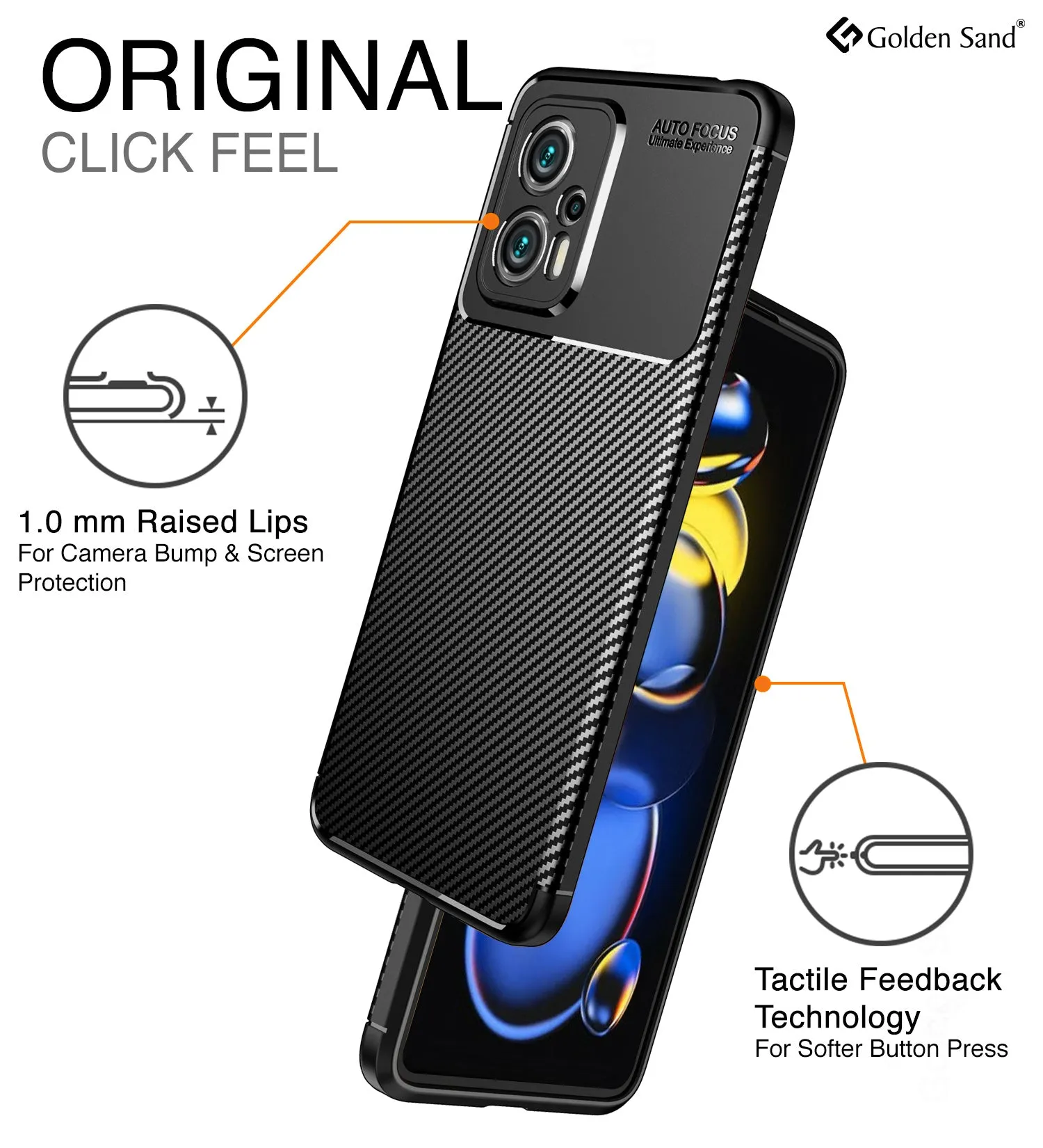 Aramid Fibre Series Shockproof Armor Back Cover for Redmi K50i, 6.6 inch, Black