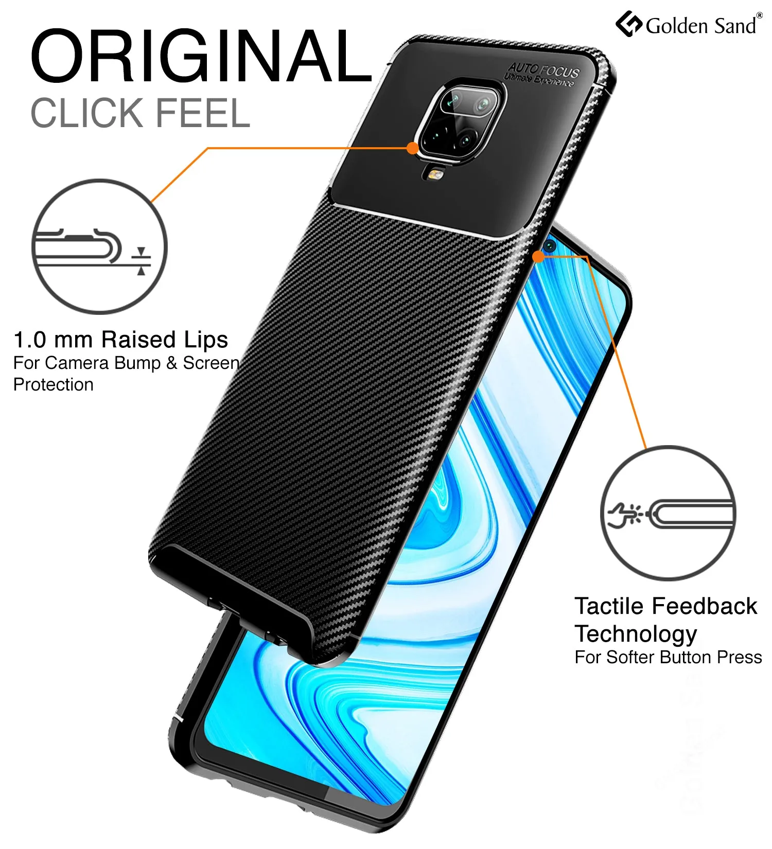 Aramid Fibre Series Shockproof Armor Back Cover for Redmi Note 10 Lite, Poco M2 Pro, Xiaomi Redmi Note 9 Pro, Note 9 Pro Max, Black