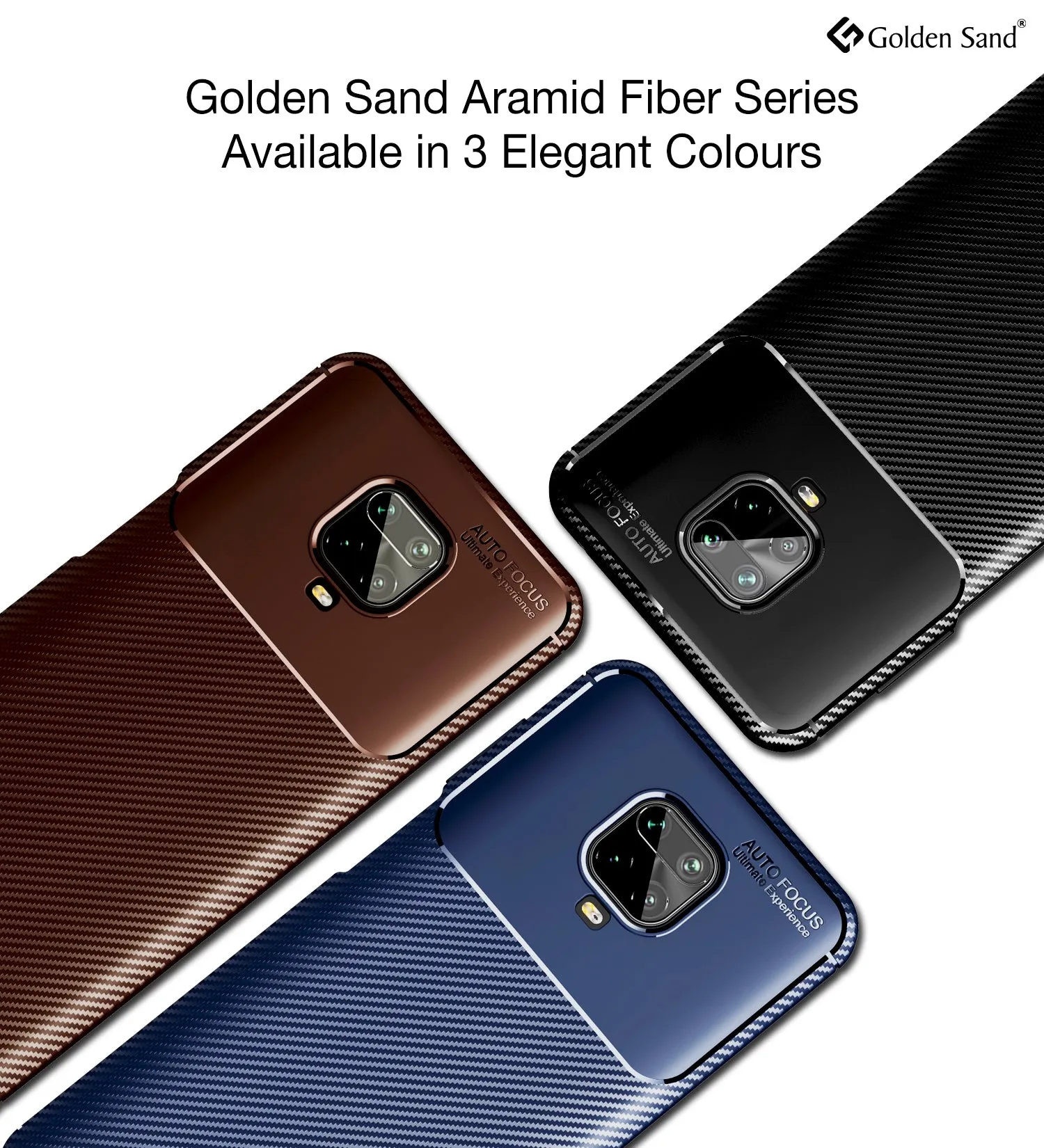 Aramid Fibre Series Shockproof Armor Back Cover for Redmi Note 10 Lite, Xiaomi Redmi Note 9 Pro, Note 9 Pro Max, Poco M2 Pro, Brown