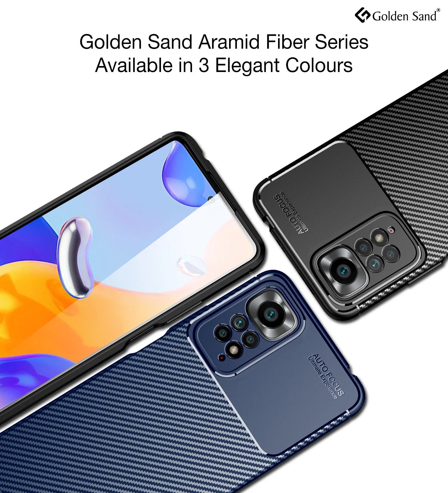 Aramid Fibre Series Shockproof Armor Back Cover for Redmi Note 11 Pro 4G, Redmi Note 11 Pro  Plus 5G, 6.67 inch, Black