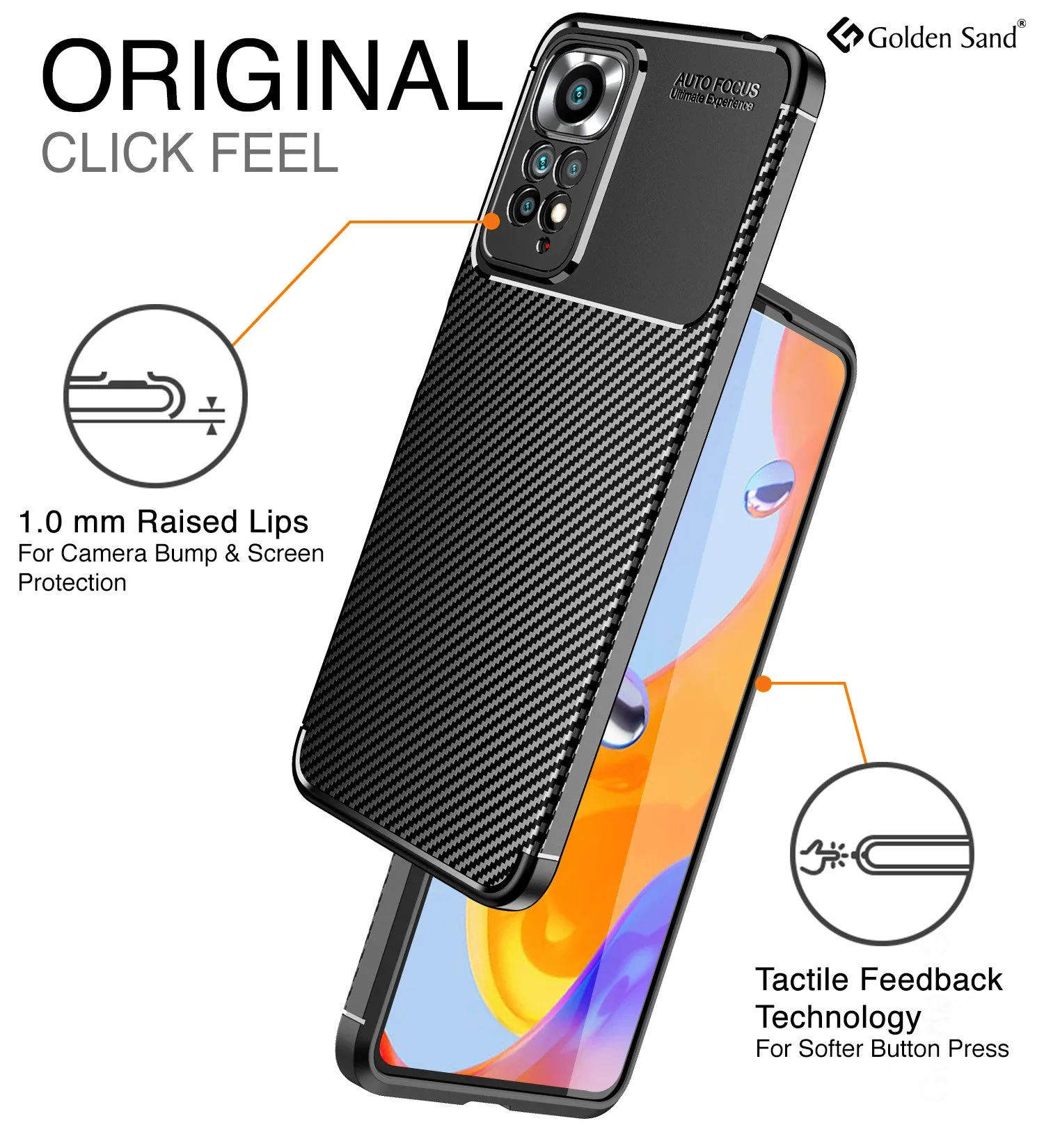 Aramid Fibre Series Shockproof Armor Back Cover for Redmi Note 11 Pro 4G, Redmi Note 11 Pro  Plus 5G, 6.67 inch, Black