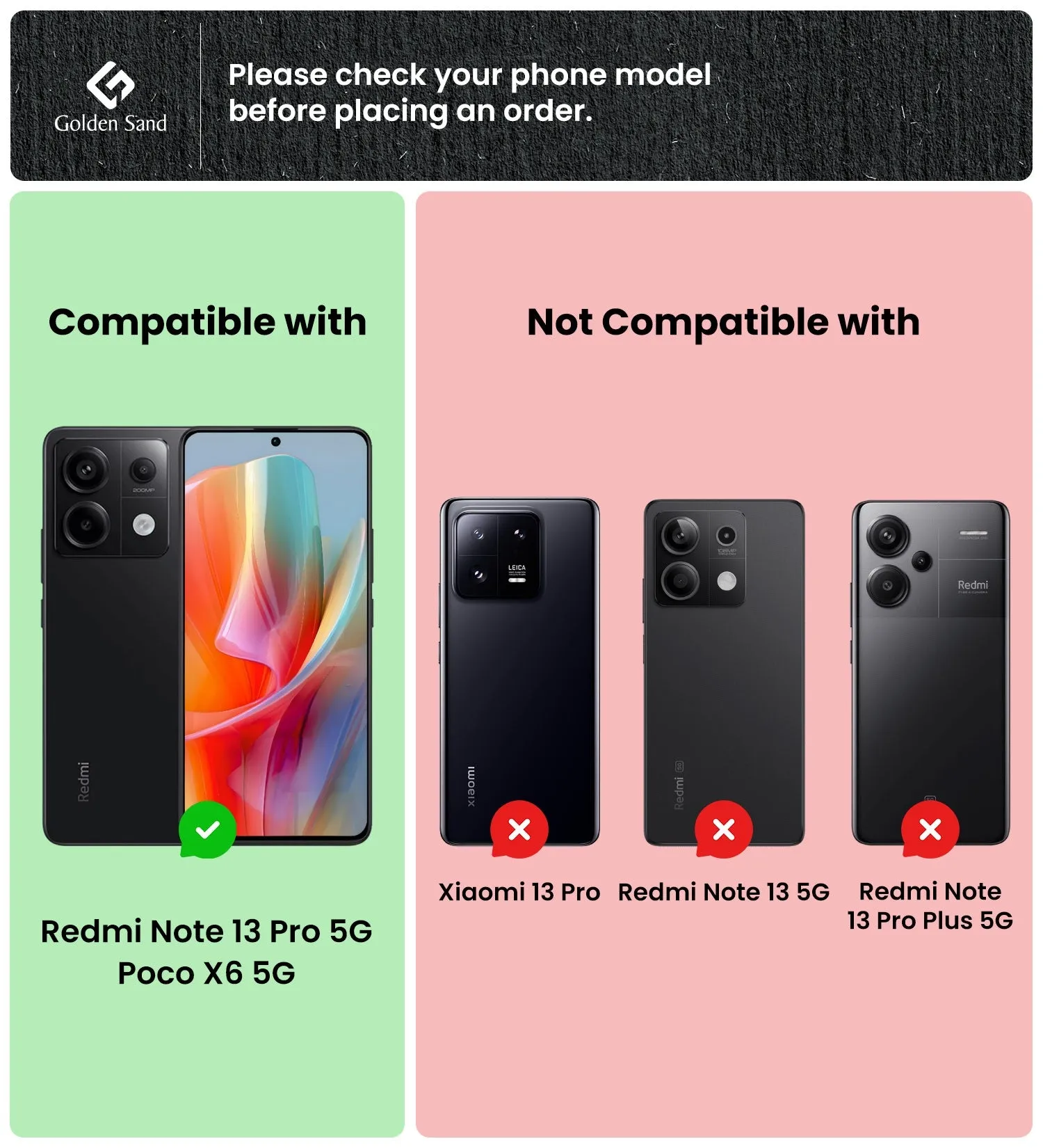 Aramid Fibre Series Shockproof Armor Back Cover for Redmi Note 13 Pro 5G, POCO X6 5G, 6.67 inch, Black