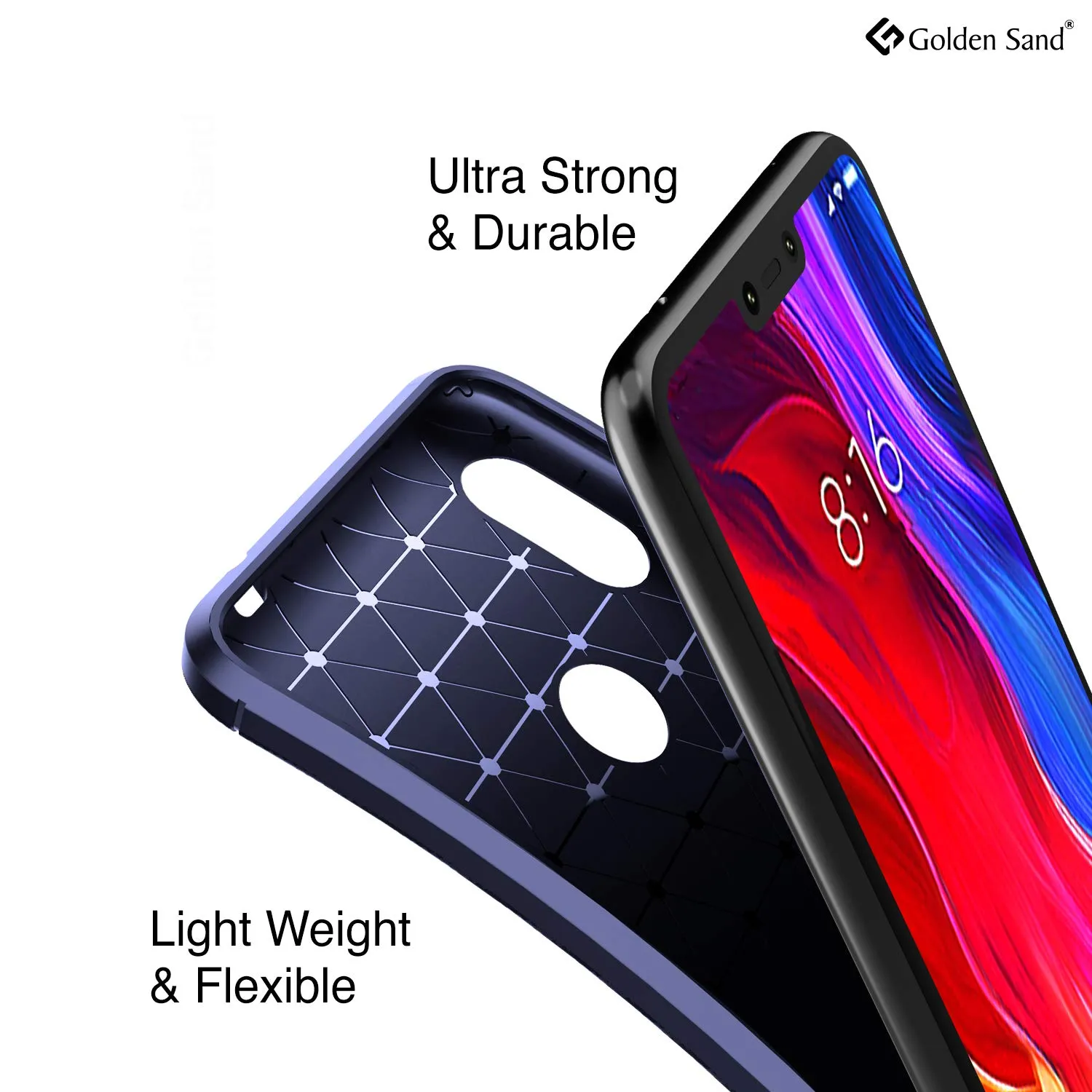Aramid Fibre Series Shockproof Armor Back Cover for Redmi Note 6 Pro, 6.26 inch, Blue
