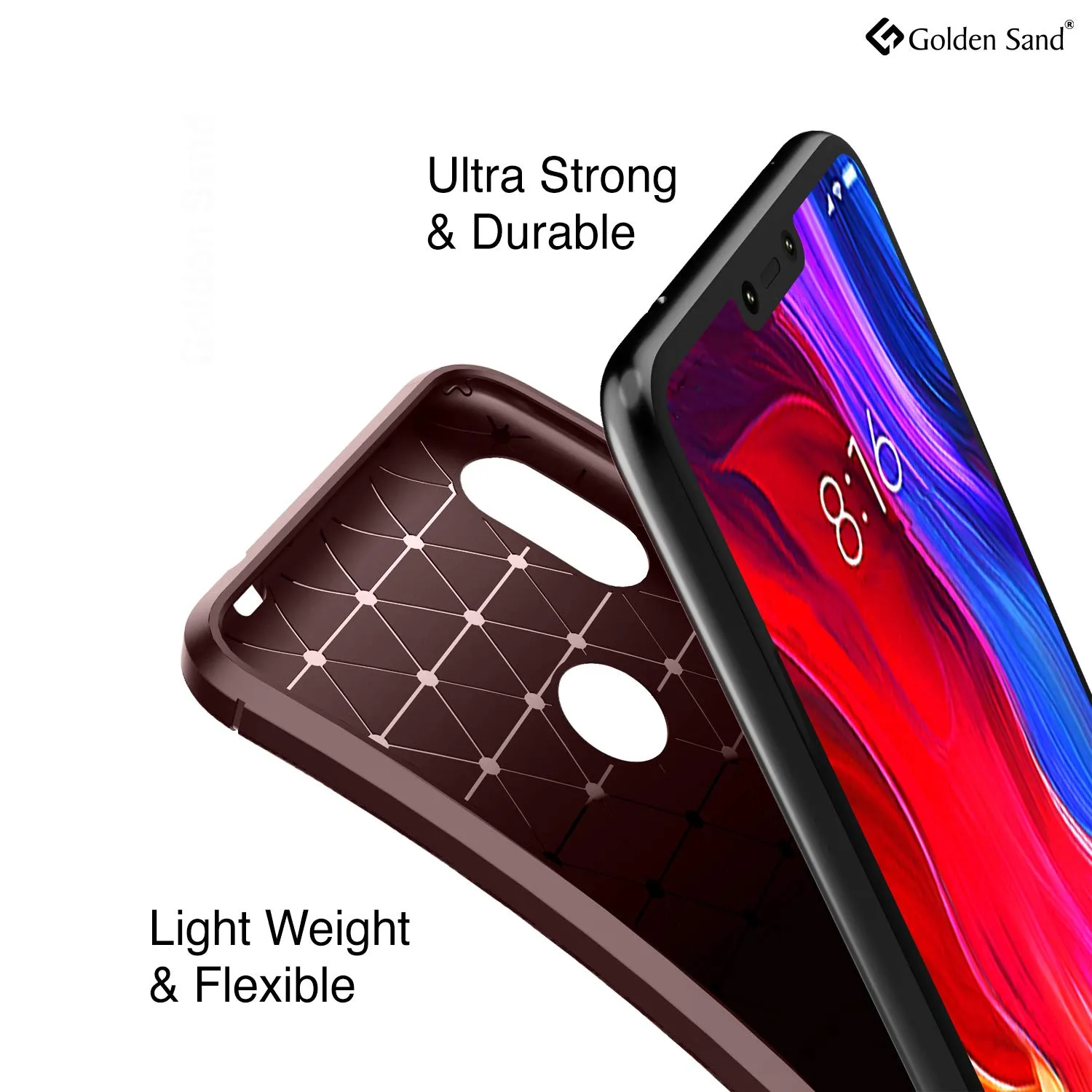 Aramid Fibre Series Shockproof Armor Back Cover for Redmi Note 6 Pro, 6.26 inch, Brown