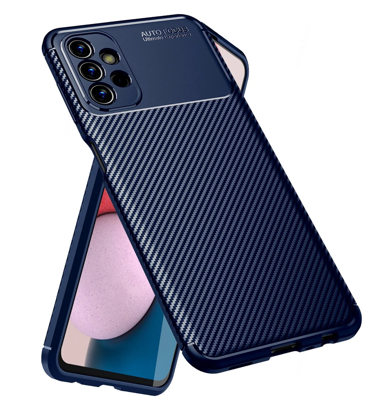 Aramid Fibre Series Shockproof Armor Back Cover for Samsung Galaxy A13 4G, 6.6 inch, Blue