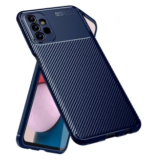 Aramid Fibre Series Shockproof Armor Back Cover for Samsung Galaxy A13 4G, 6.6 inch, Blue
