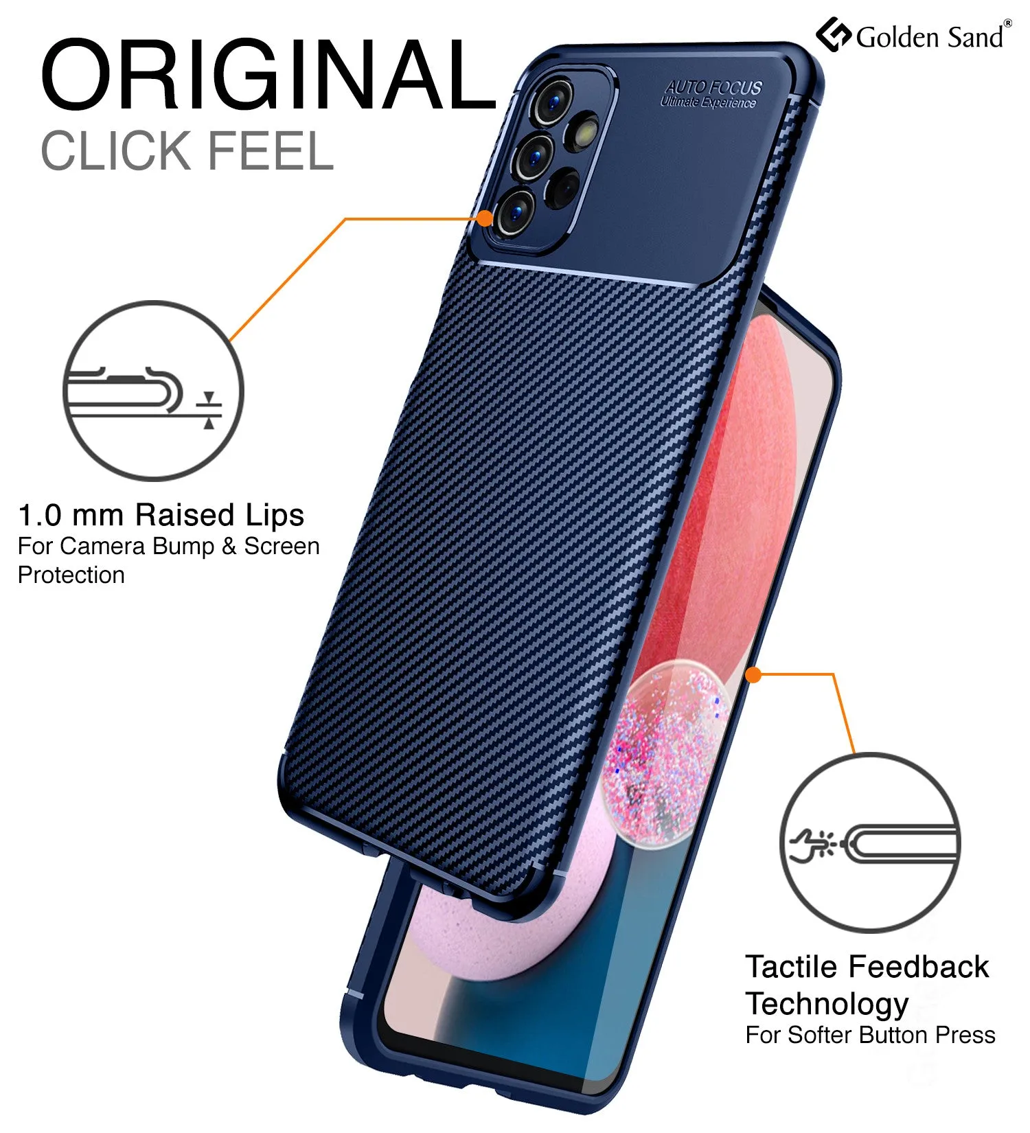 Aramid Fibre Series Shockproof Armor Back Cover for Samsung Galaxy A13 4G, 6.6 inch, Blue