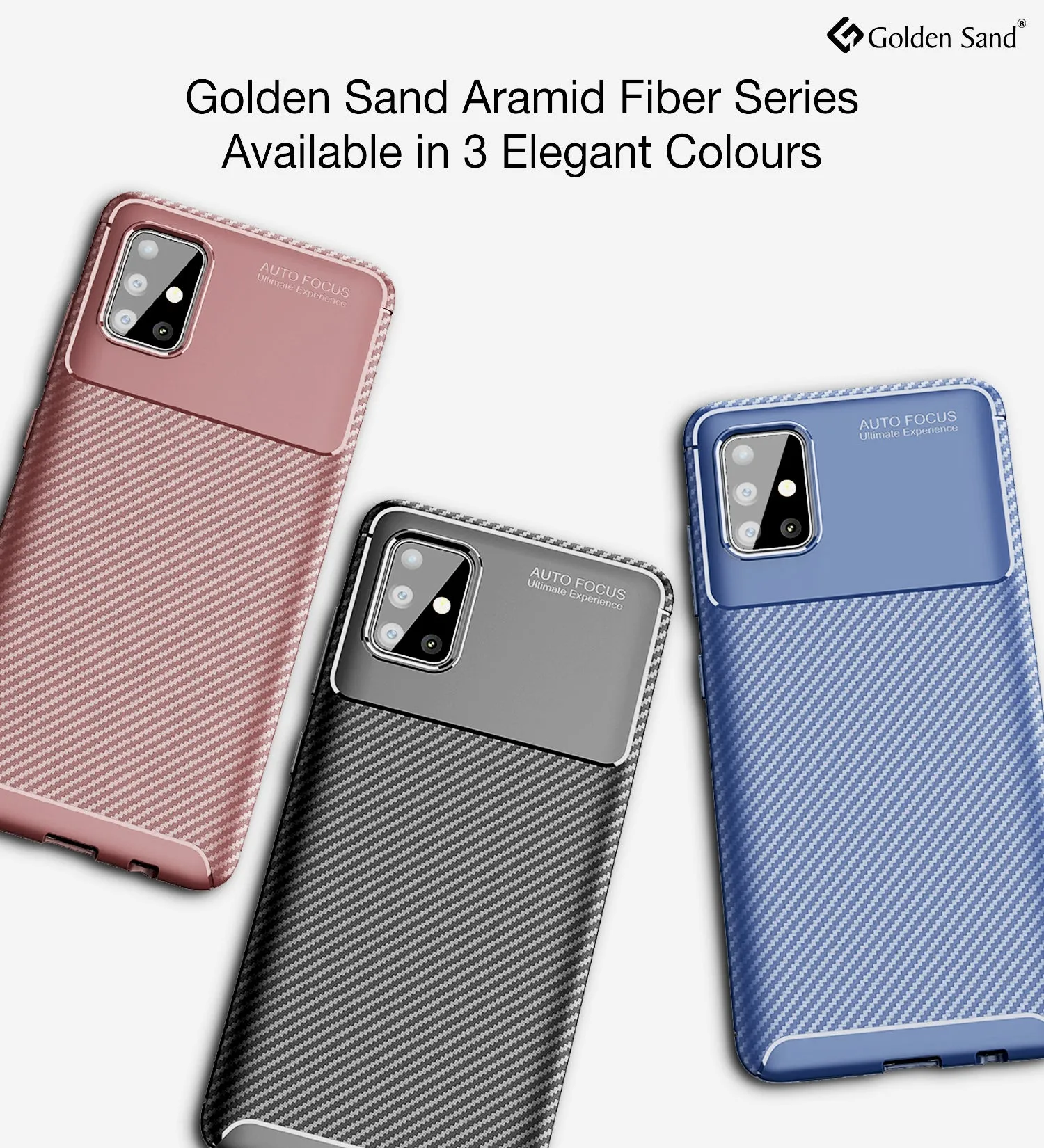 Aramid Fibre Series Shockproof Armor Back Cover for Samsung Galaxy A51 6.5 inch, Brown