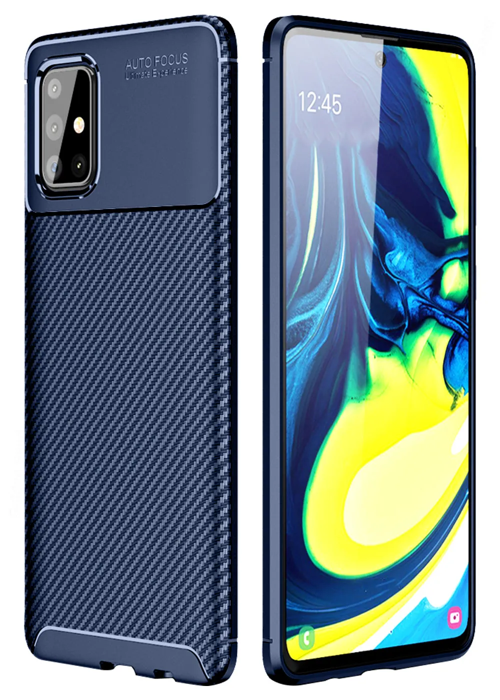 Aramid Fibre Series Shockproof Armor Back Cover for Samsung Galaxy A71 6.7 inch, Blue
