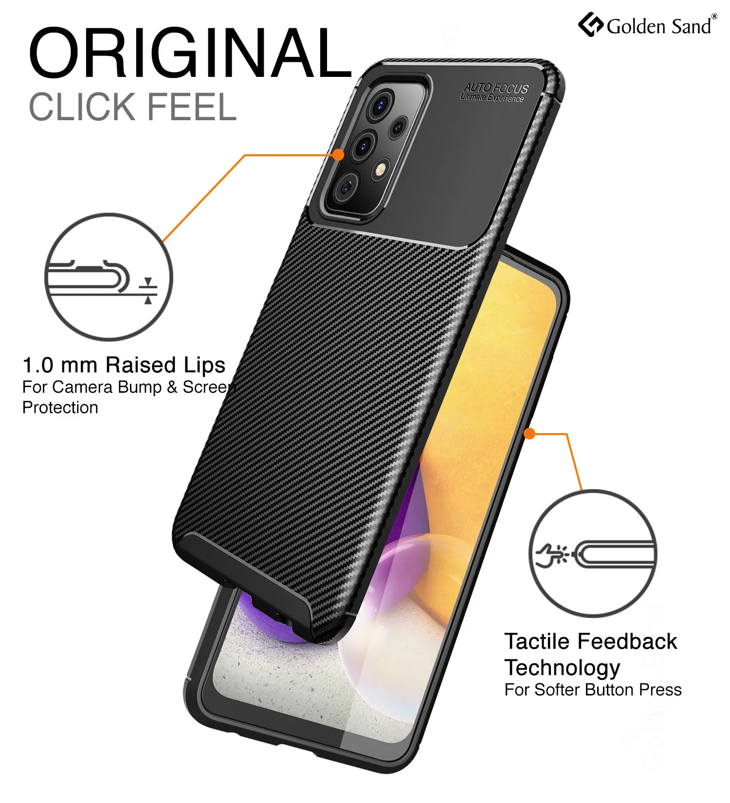 Aramid Fibre Series Shockproof Armor Back Cover for Samsung Galaxy A72, 6.7 inch, Black