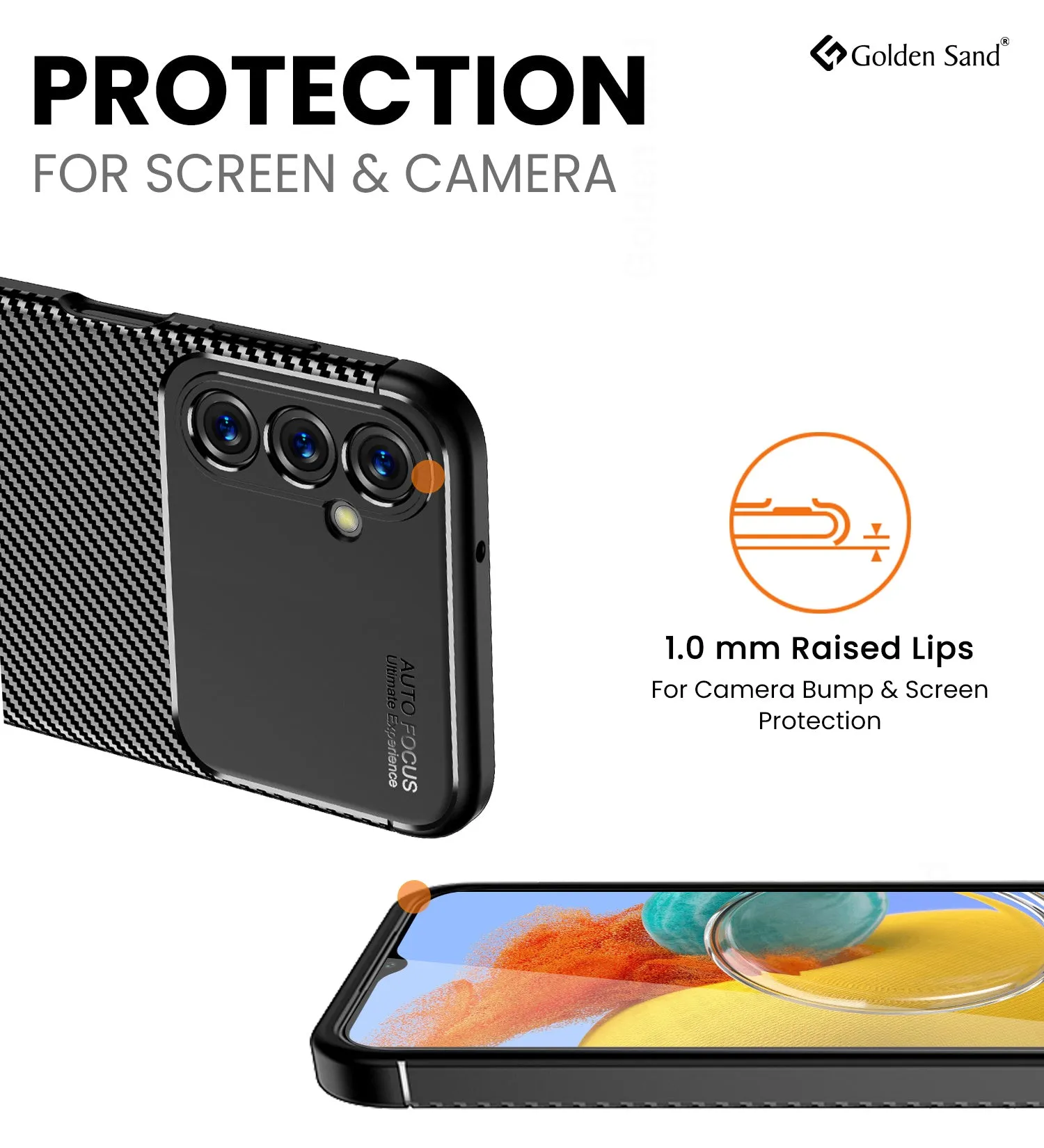 Aramid Fibre Series Shockproof Armor Back Cover for Samsung Galaxy M14 5G, 6.6 inch, Black