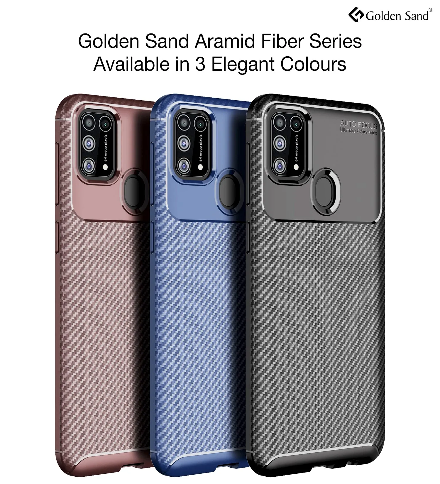 Aramid Fibre Series Shockproof Armor Back Cover for Samsung Galaxy M31, Samsung Galaxy F41 6.4 inch, Brown
