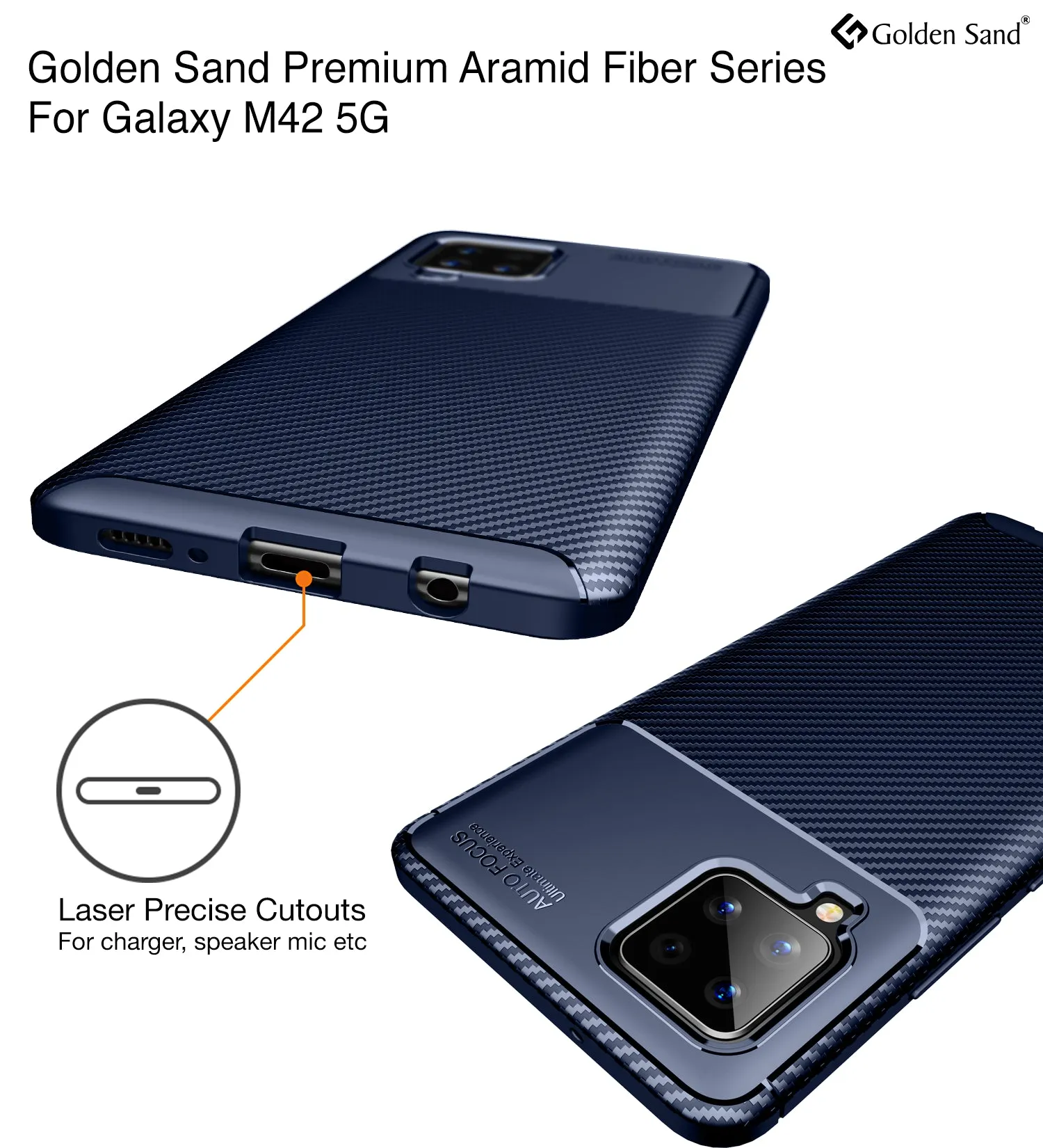 Aramid Fibre Series Shockproof Armor Back Cover for Samsung Galaxy M42 5G, Samsung Galaxy A42 5G, 6.6 inch, Prism Blue