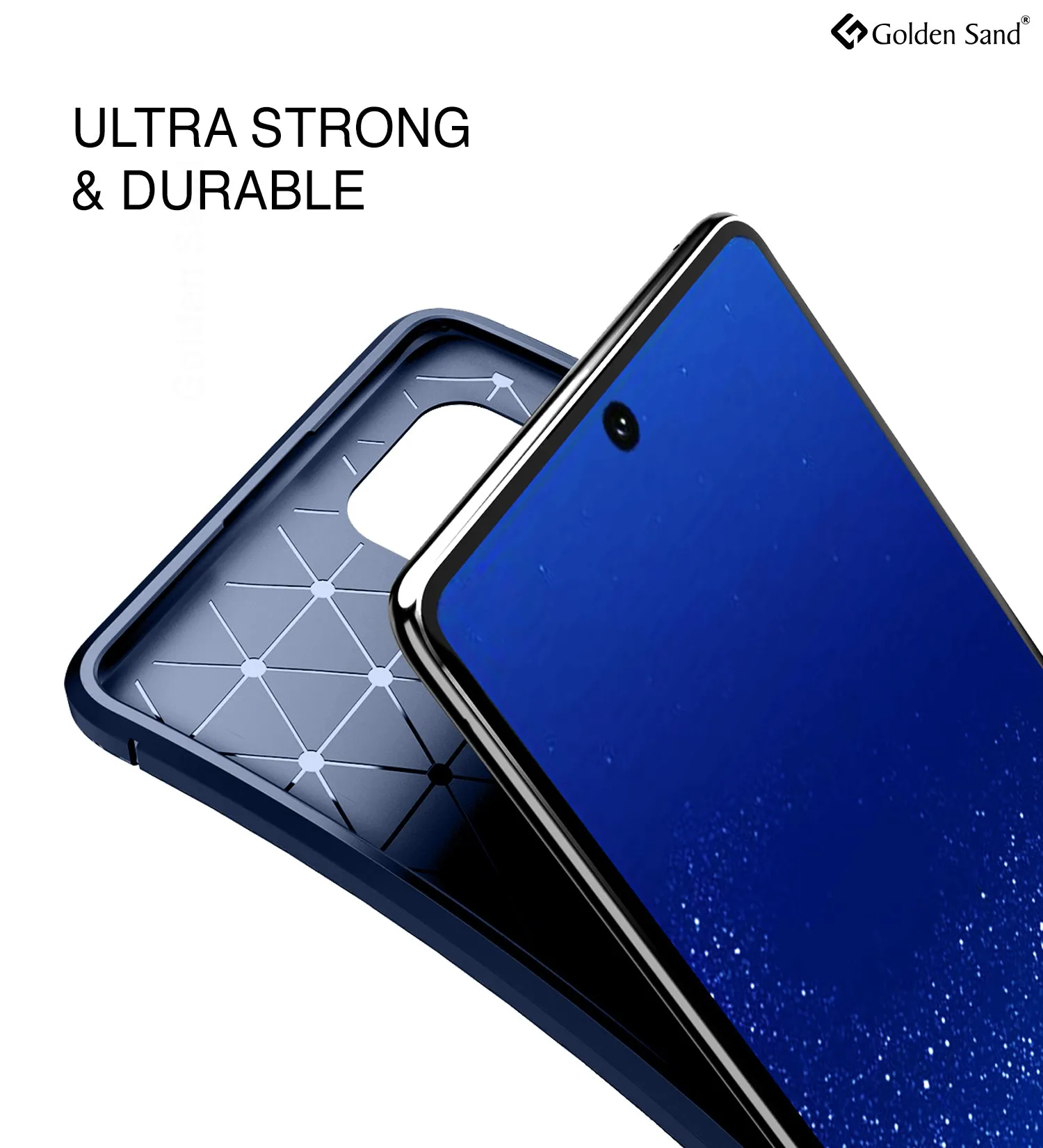Aramid Fibre Series Shockproof Armor Back Cover for Samsung Galaxy S10 Lite 6.7 inch, Blue