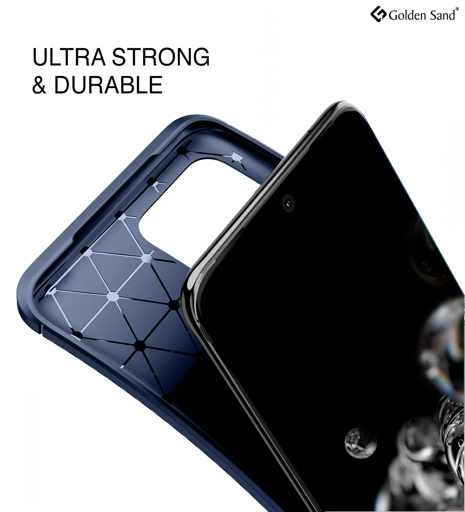 Aramid Fibre Series Shockproof Armor Back Cover for Samsung Galaxy S20 Ultra 6.9 inch, Blue