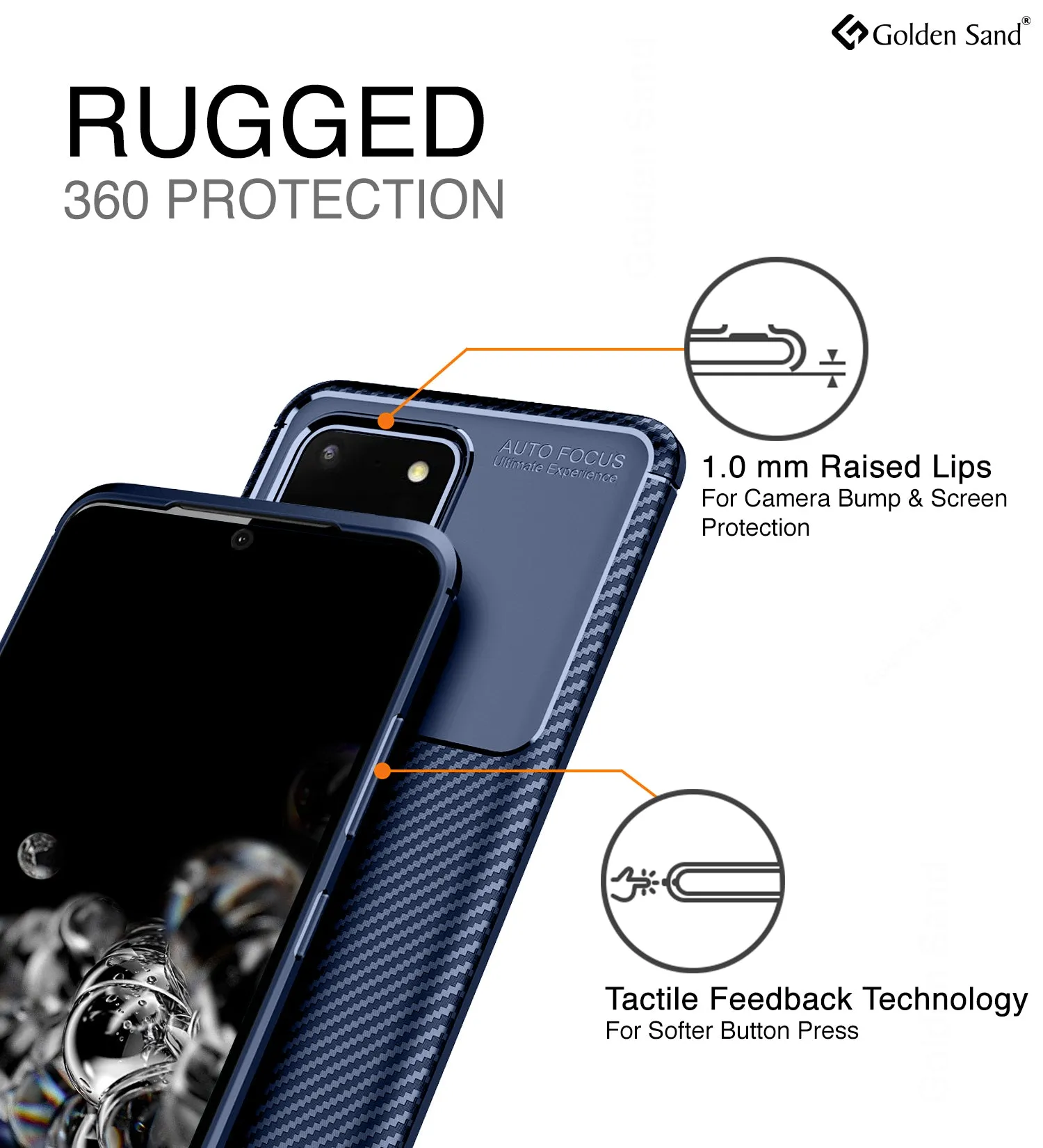 Aramid Fibre Series Shockproof Armor Back Cover for Samsung Galaxy S20 Ultra 6.9 inch, Blue
