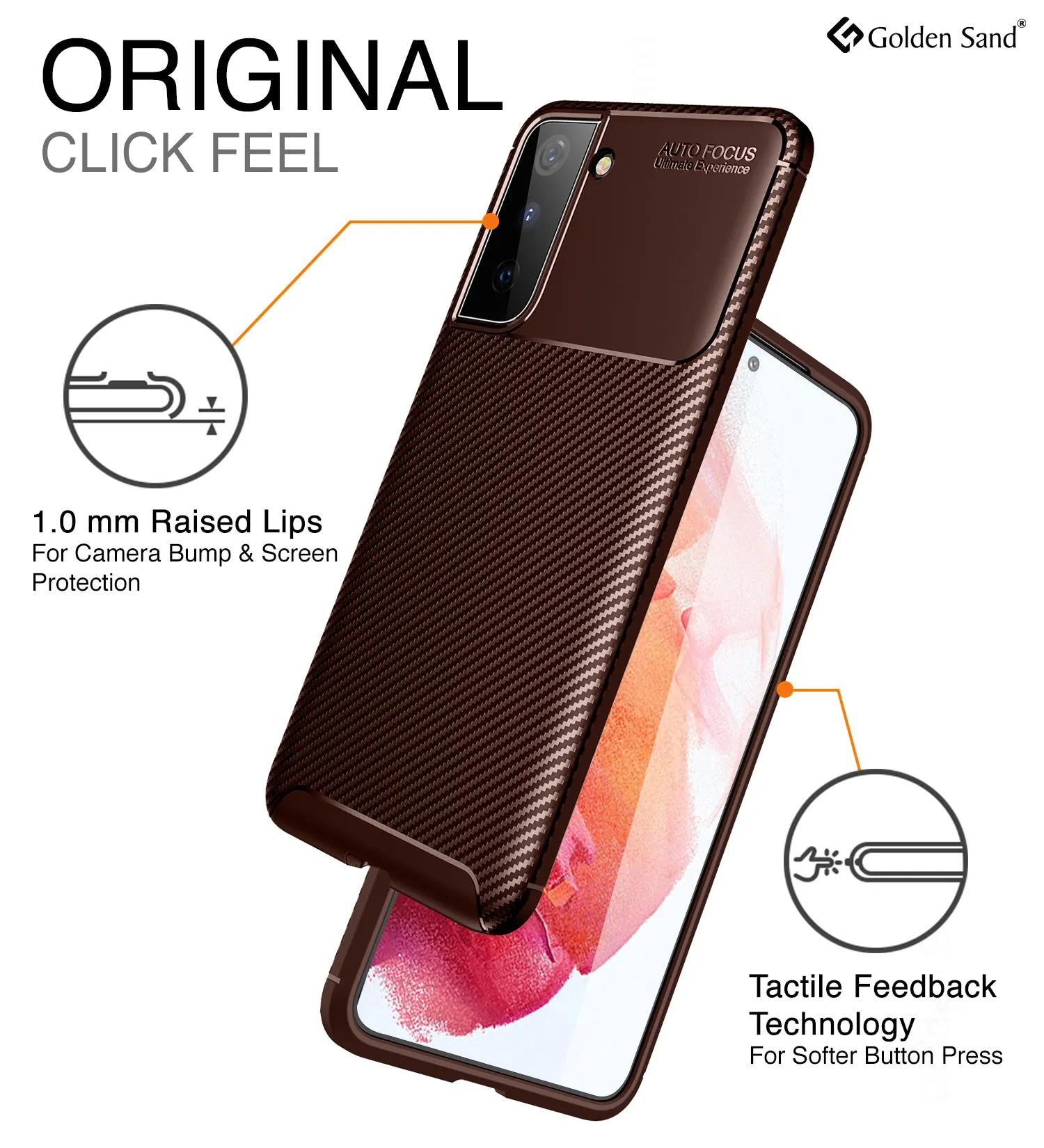 Aramid Fibre Series Shockproof Armor Back Cover for Samsung Galaxy S21 5G, 6.2 inch, Pacific Brown