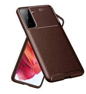 Aramid Fibre Series Shockproof Armor Back Cover for Samsung Galaxy S21 5G, 6.2 inch, Pacific Brown