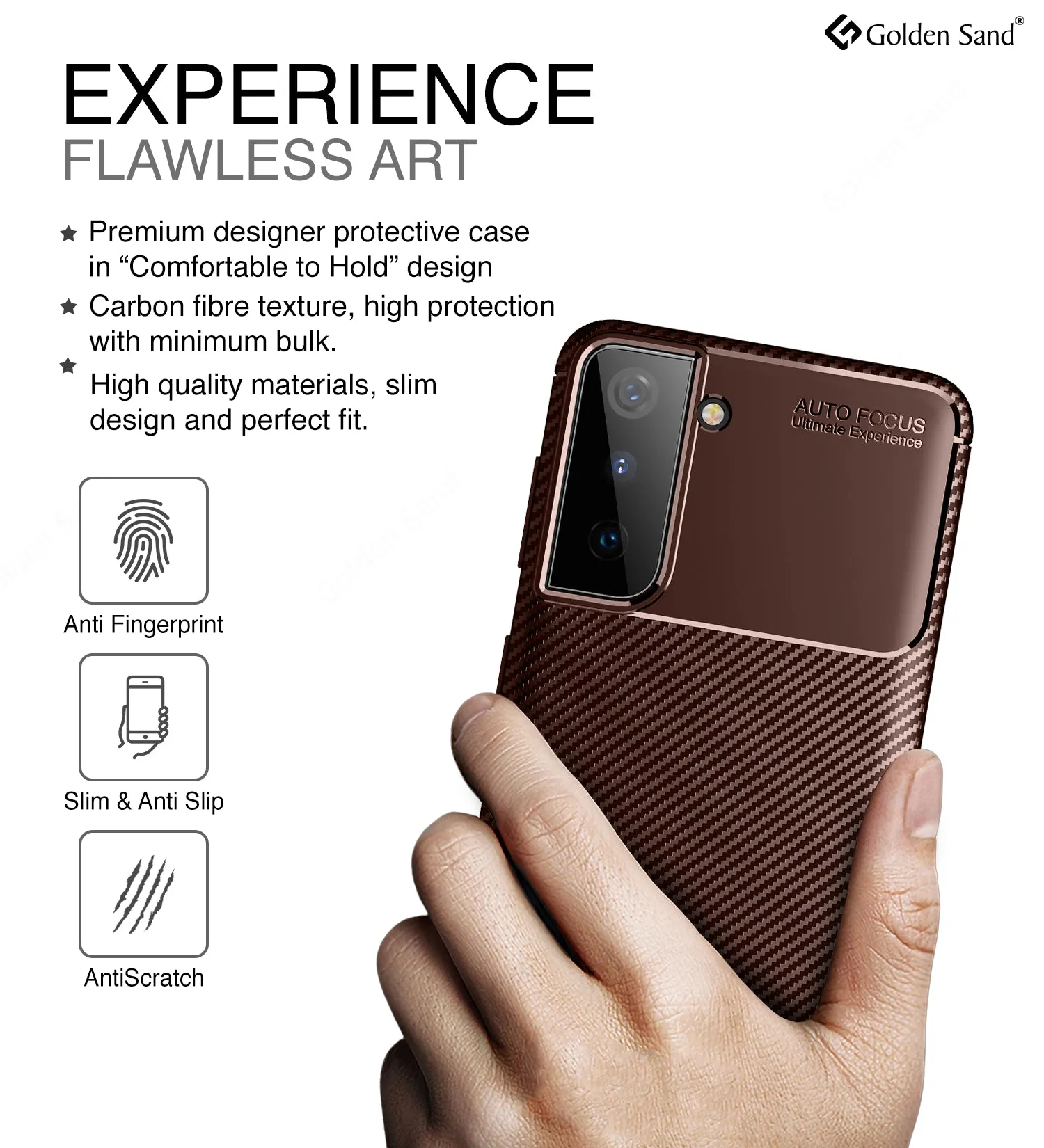 Aramid Fibre Series Shockproof Armor Back Cover for Samsung Galaxy S21 5G, 6.2 inch, Pacific Brown
