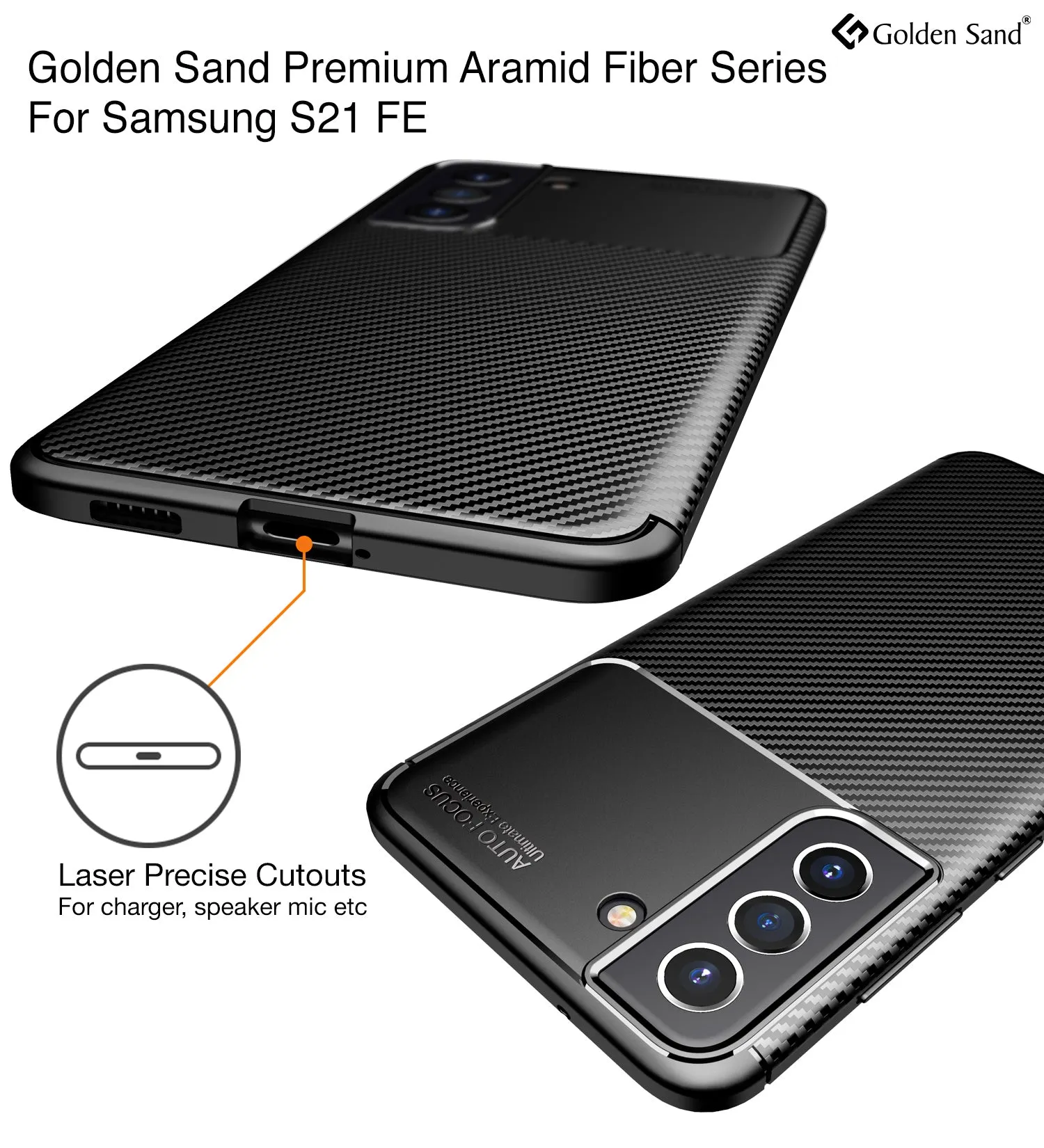 Aramid Fibre Series Shockproof Armor Back Cover for Samsung Galaxy S21 FE 5G, Samsung Galaxy S21 FE 5G 2023 (Snapdragon 888), 6.41 inch, Black