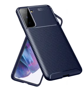 Aramid Fibre Series Shockproof Armor Back Cover for Samsung Galaxy S21 Plus, 6.7 inch, Atlantic Blue