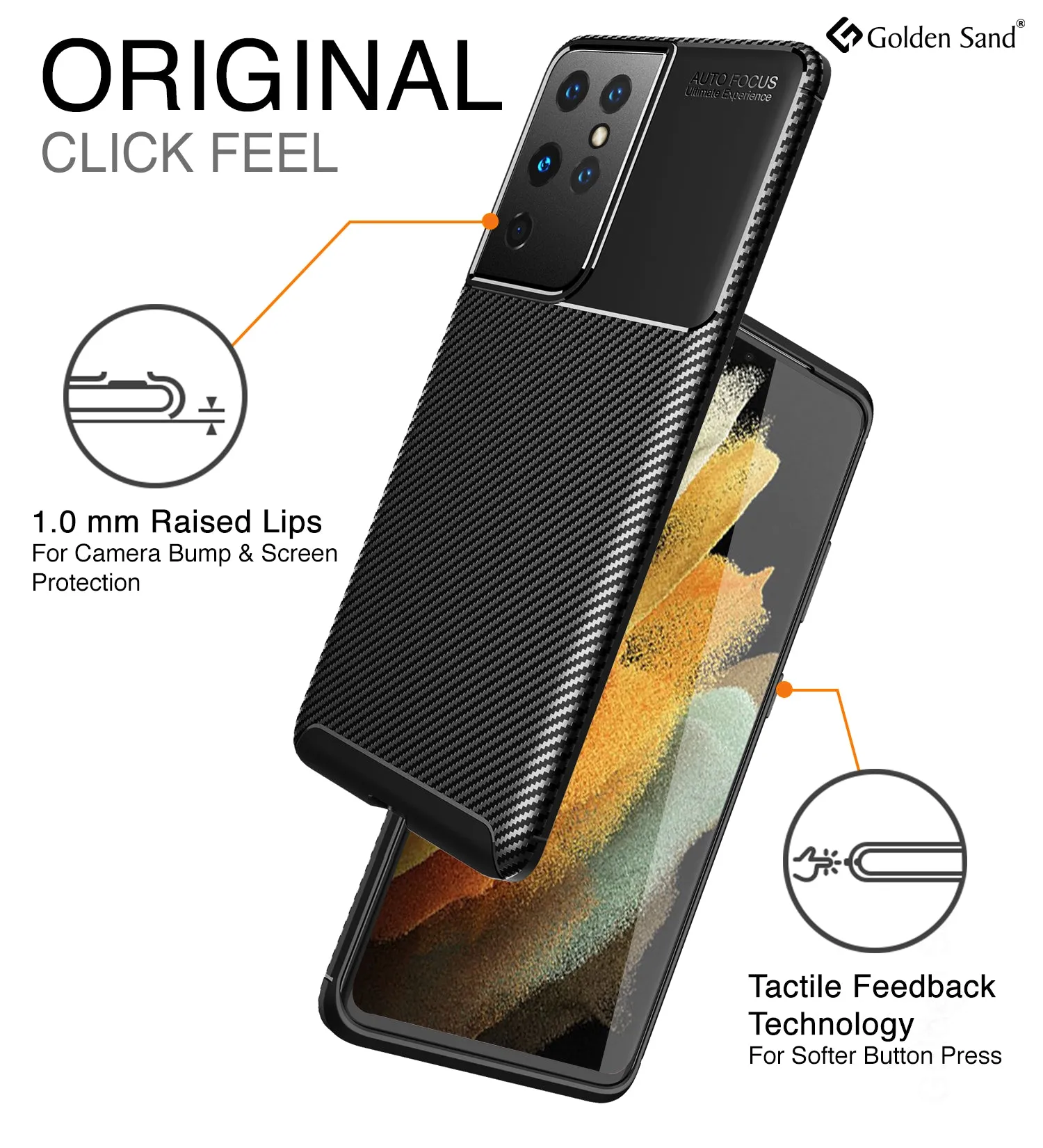 Aramid Fibre Series Shockproof Armor Back Cover for Samsung Galaxy S21 Ultra, 6.8 inch, Phantom Black