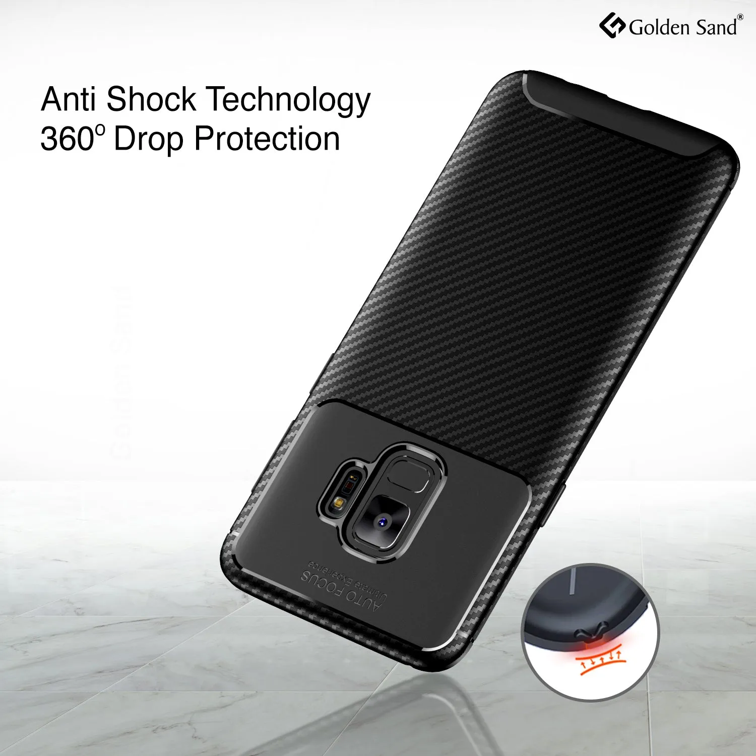 Aramid Fibre Series Shockproof Armor Back Cover for Samsung Galaxy S9 5.8 inch, Black
