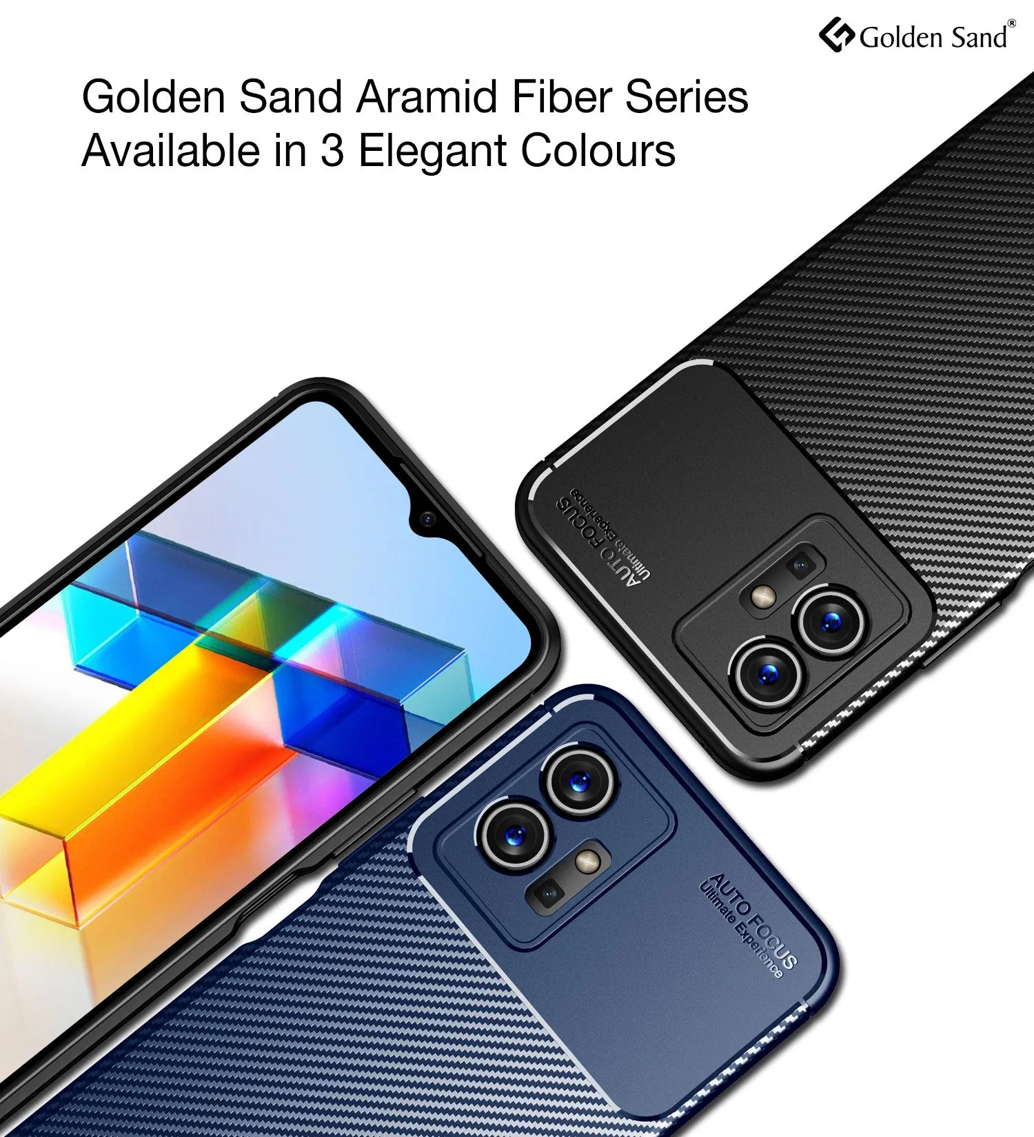 Aramid Fibre Series Shockproof Armor Back Cover for Vivo t1 5G, Vivo Y75 5G, Vivo Y55 5G, iQOO Z6 5G, 6.58 inch, Black