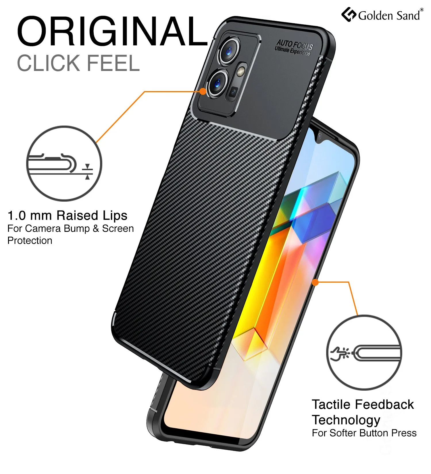 Aramid Fibre Series Shockproof Armor Back Cover for Vivo t1 5G, Vivo Y75 5G, Vivo Y55 5G, iQOO Z6 5G, 6.58 inch, Black