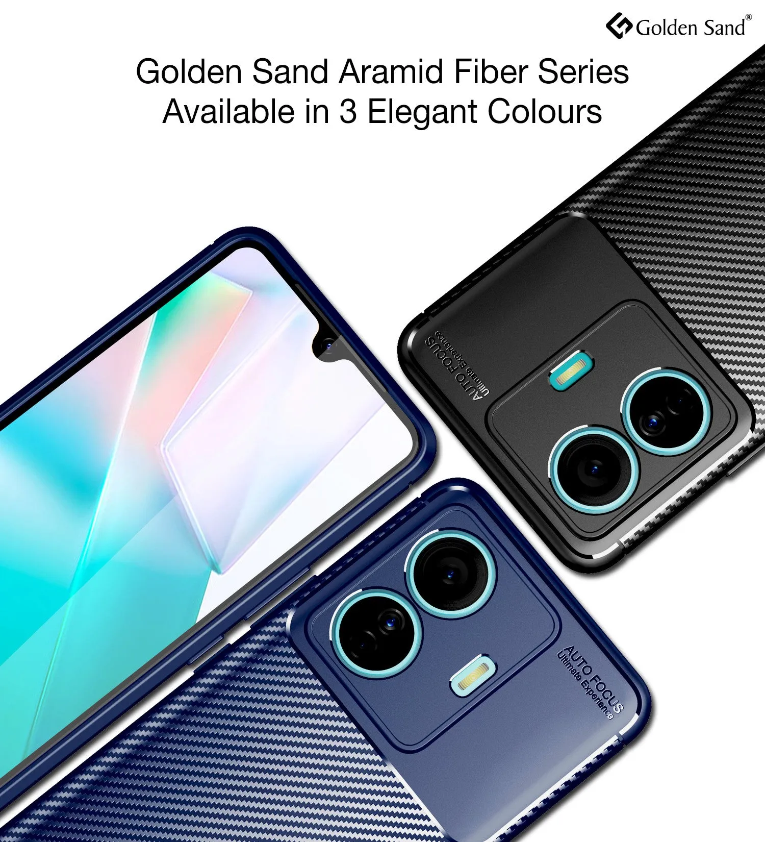 Aramid Fibre Series Shockproof Armor Back Cover for Vivo T1 Pro 5G, iQOO Z6 Pro 5G, 6.44 inch, Blue