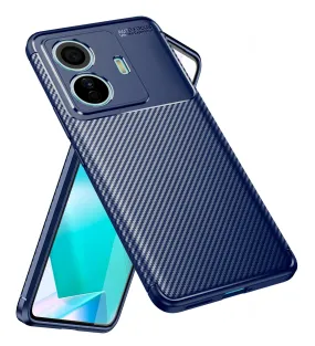 Aramid Fibre Series Shockproof Armor Back Cover for Vivo T1 Pro 5G, iQOO Z6 Pro 5G, 6.44 inch, Blue