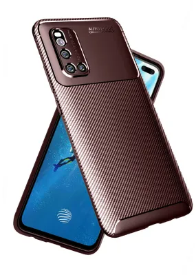 Aramid Fibre Series Shockproof Armor Back Cover for Vivo V19 6.44 inch, Brown
