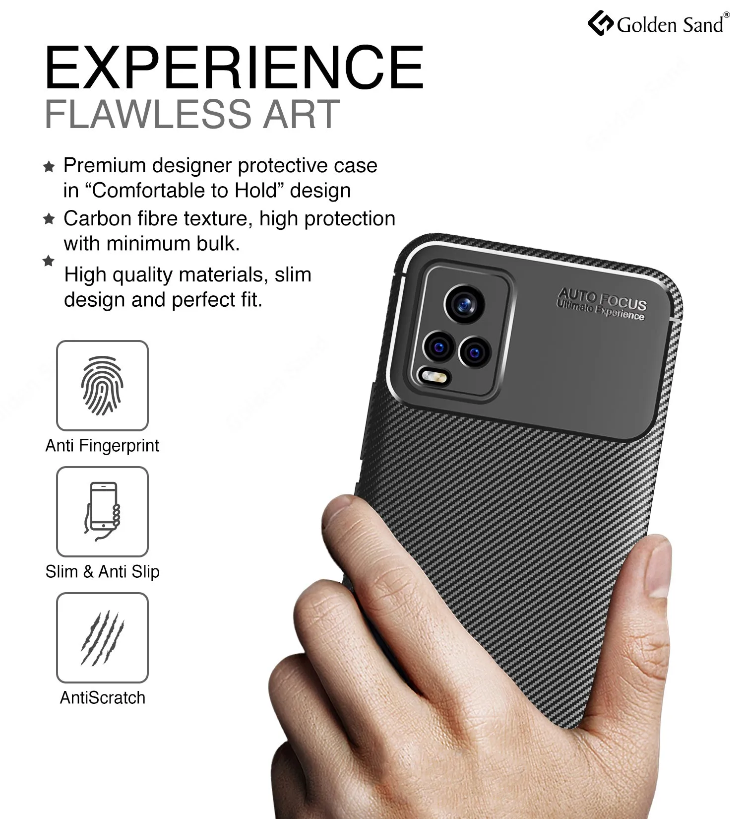 Aramid Fibre Series Shockproof Armor Back Cover for Vivo V20 Pro, Black