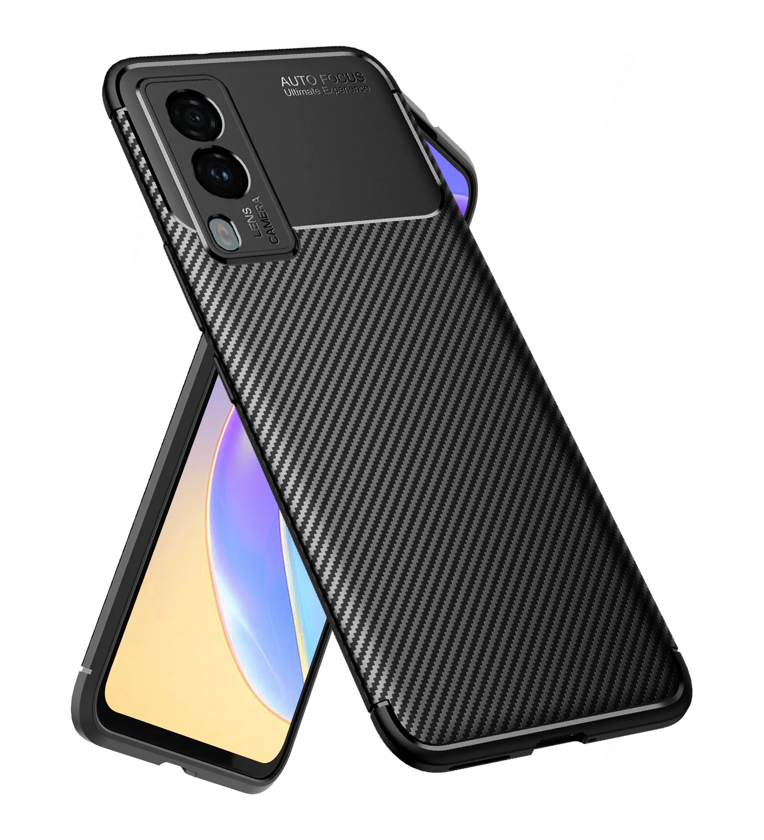Aramid Fibre Series Shockproof Armor Back Cover for Vivo V21e 5G, 6.44 inch, Black