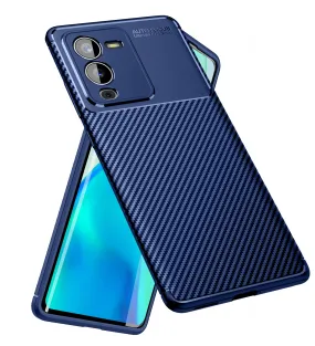 Aramid Fibre Series Shockproof Armor Back Cover for Vivo V25 Pro 5G, 6.56 inch, Blue