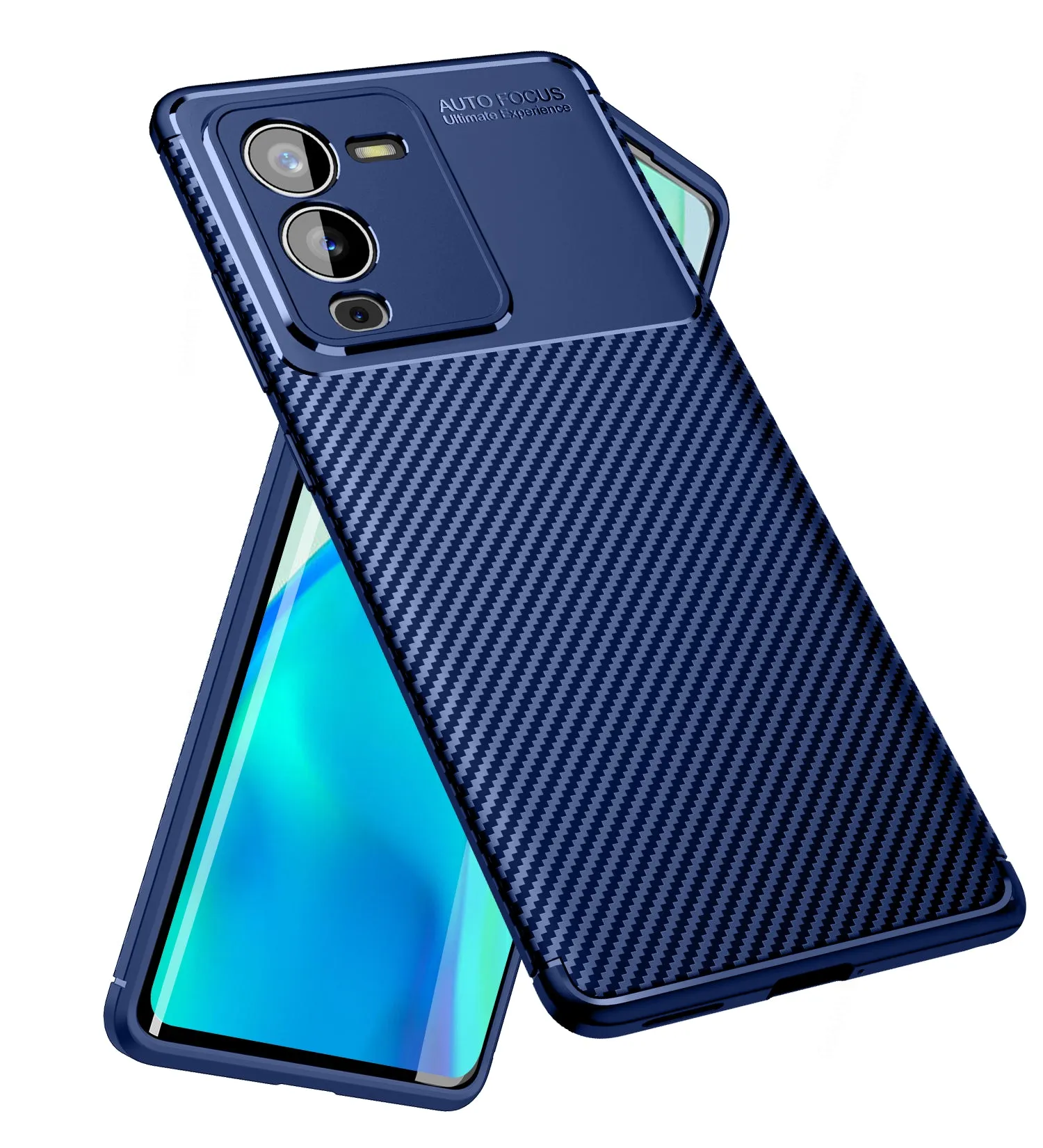 Aramid Fibre Series Shockproof Armor Back Cover for Vivo V25 Pro 5G, 6.56 inch, Blue