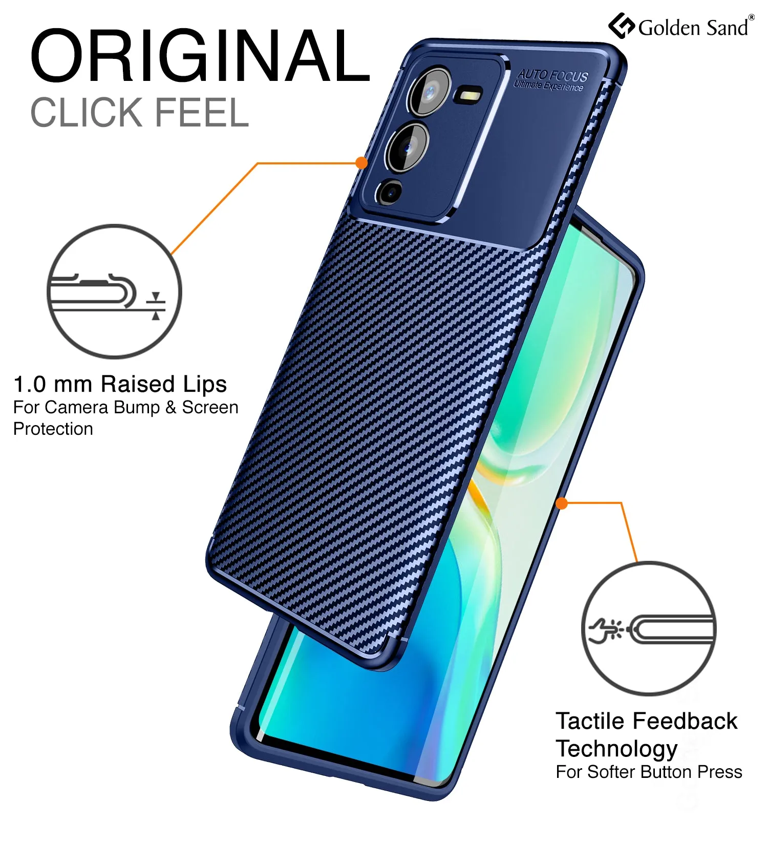 Aramid Fibre Series Shockproof Armor Back Cover for Vivo V25 Pro 5G, 6.56 inch, Blue