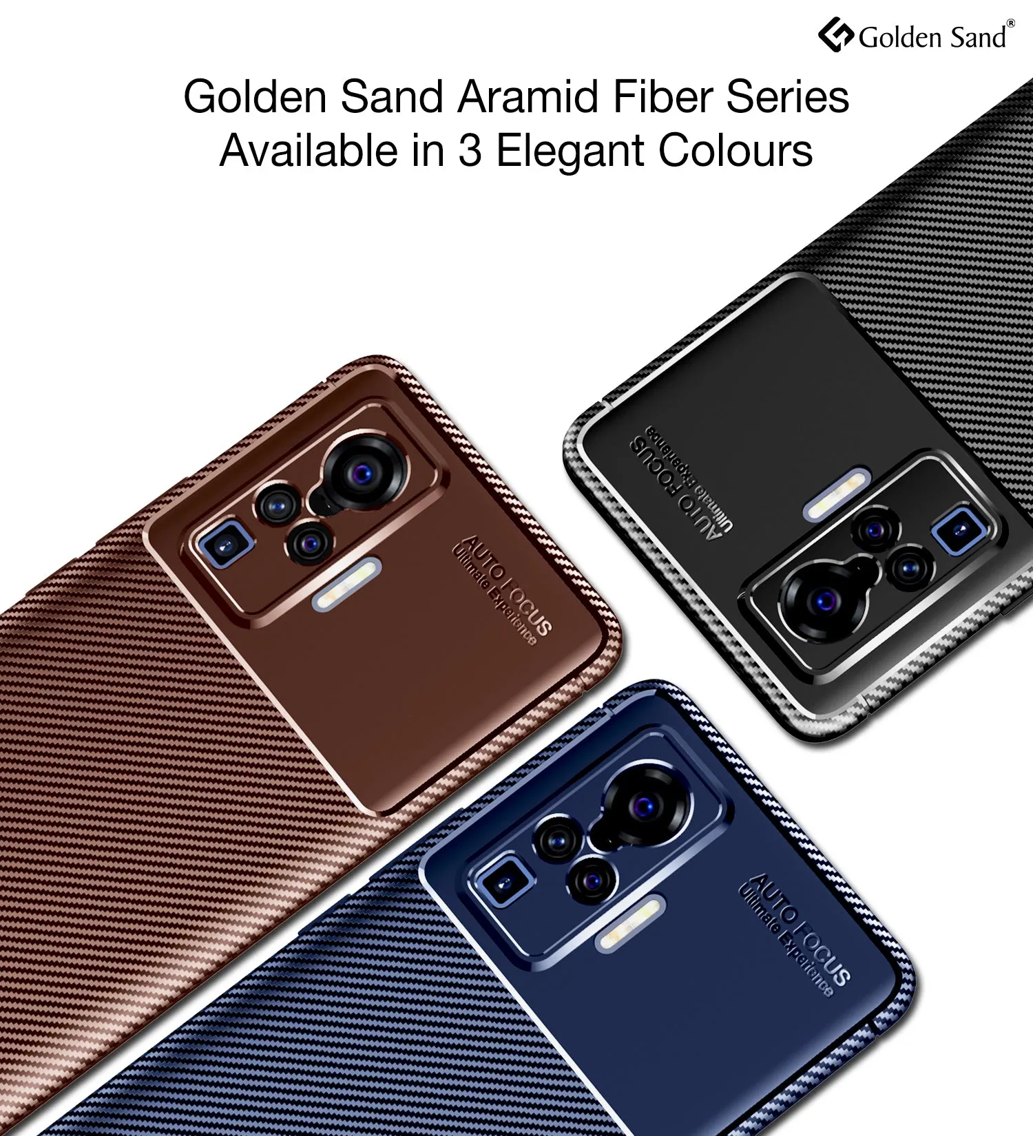 Aramid Fibre Series Shockproof Armor Back Cover for Vivo X50 Pro, 6.56 inch, Blue