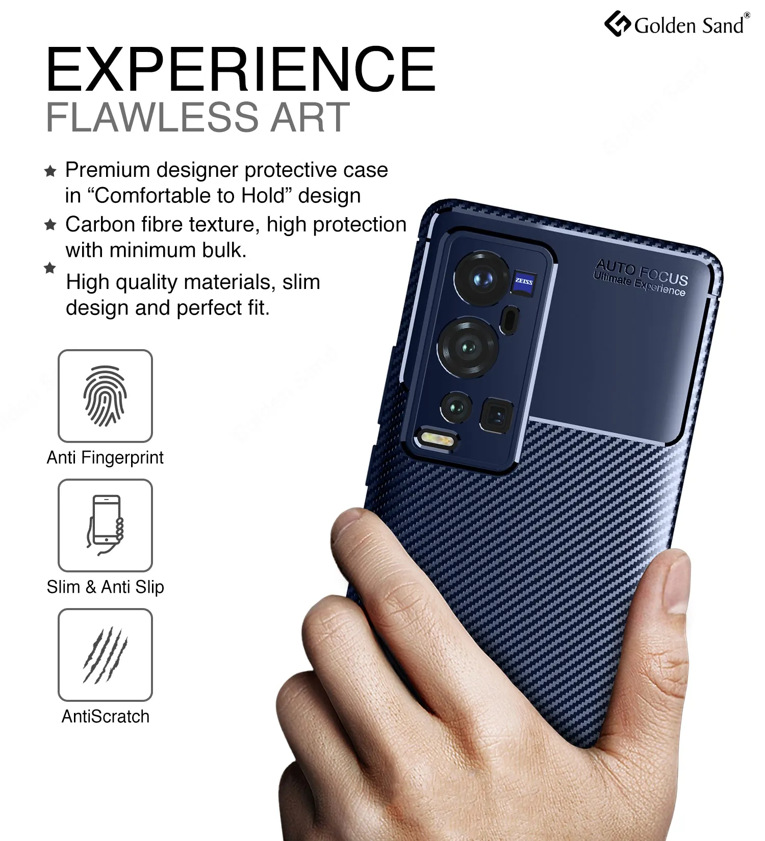 Aramid Fibre Series Shockproof Armor Back Cover for Vivo X60 Pro  Plus, 6.56 inch, Blue