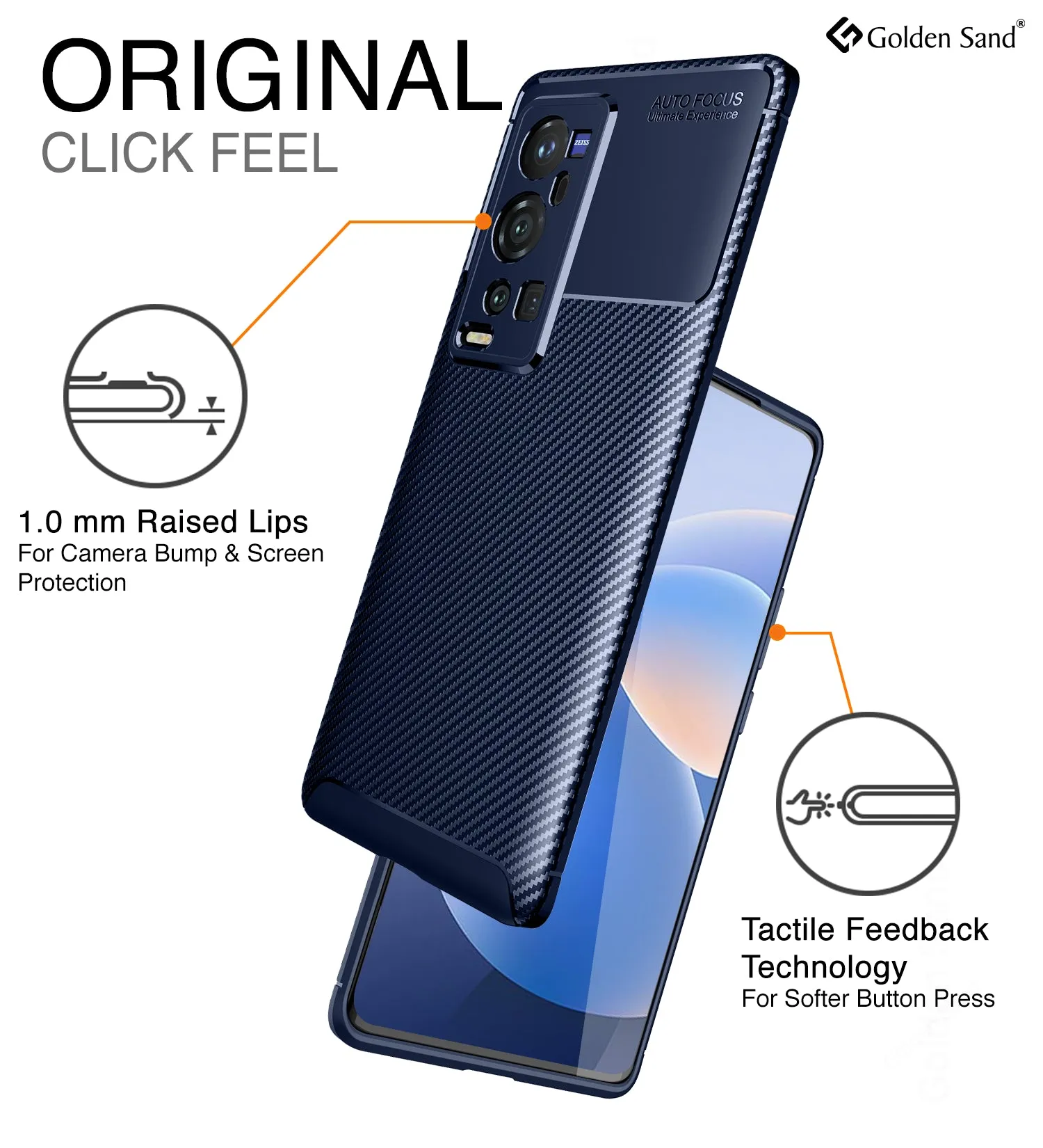 Aramid Fibre Series Shockproof Armor Back Cover for Vivo X60 Pro  Plus, 6.56 inch, Blue