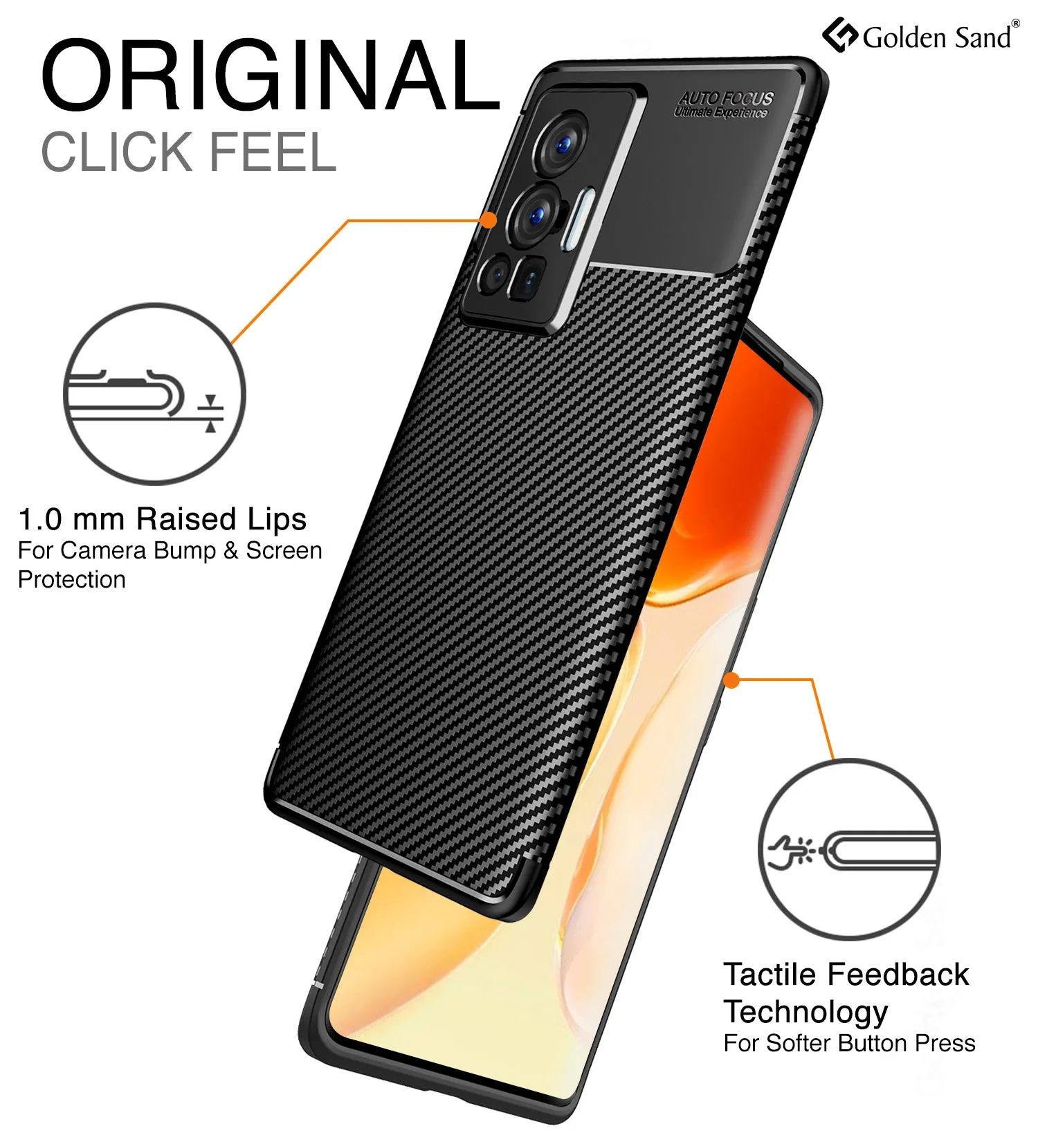 Aramid Fibre Series Shockproof Armor Back Cover for Vivo X70 Pro [Not for Vivo X70 Pro Plus], 6.56 inch, Black