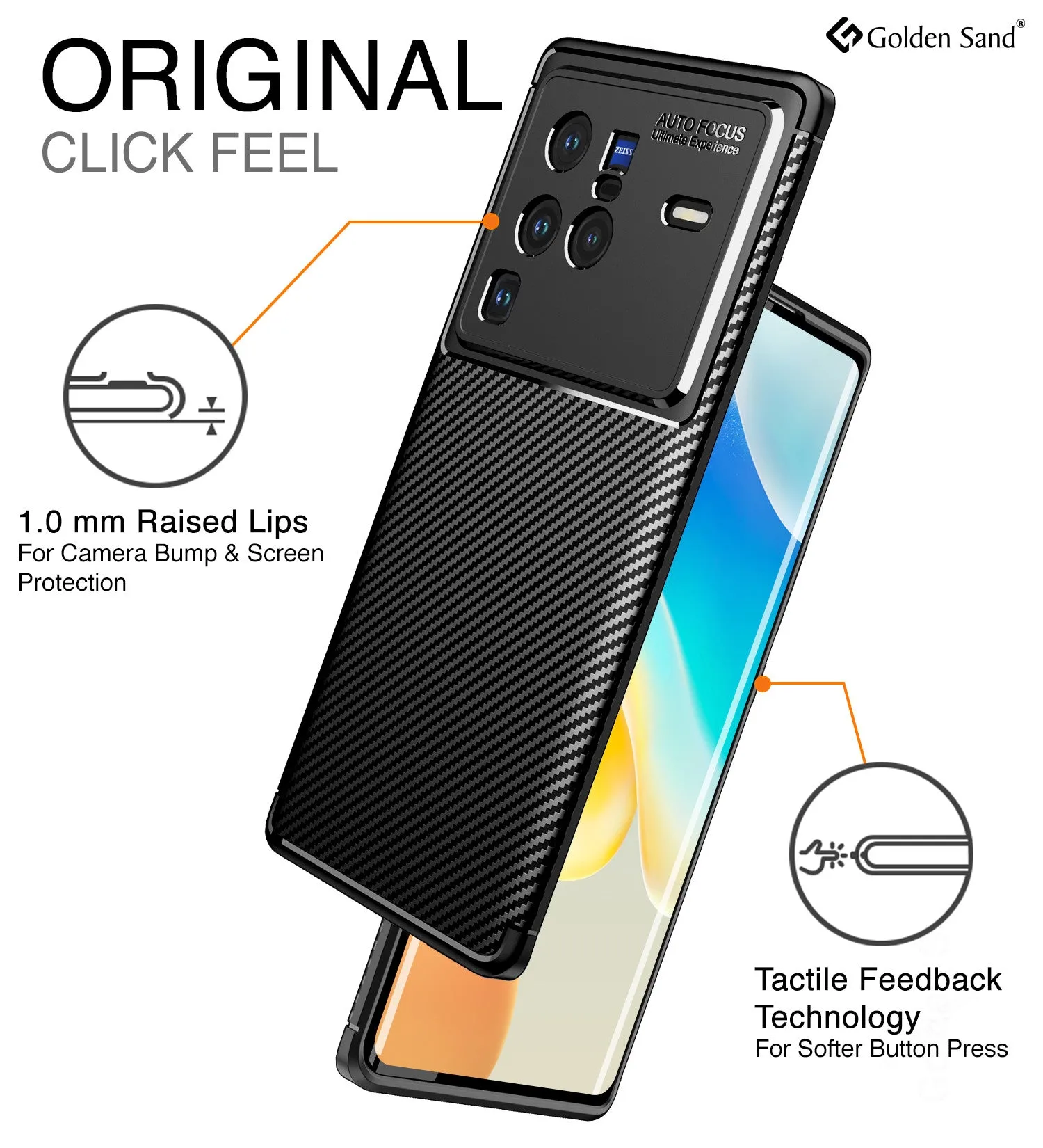 Aramid Fibre Series Shockproof Armor Back Cover for Vivo X80 Pro, 6.78 inch, Black