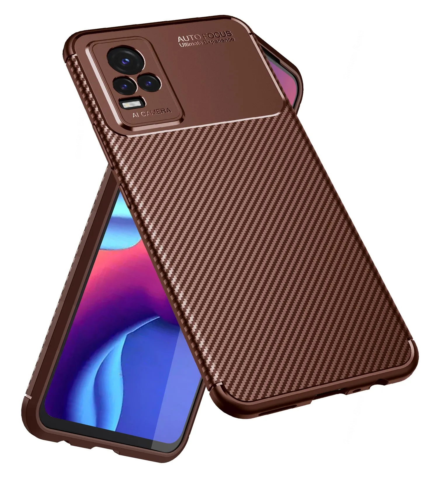 Aramid Fibre Series Shockproof Armor Back Cover for ViVO Y73, 6.44 inch, Brown
