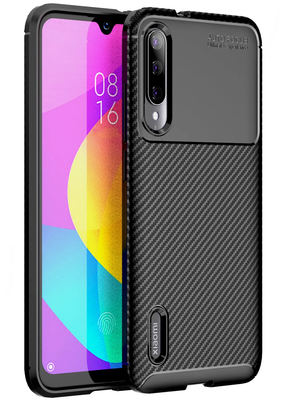 Aramid Fibre Series Shockproof Armor Back Cover for Xiaomi Mi A3 6.1 inch, Black