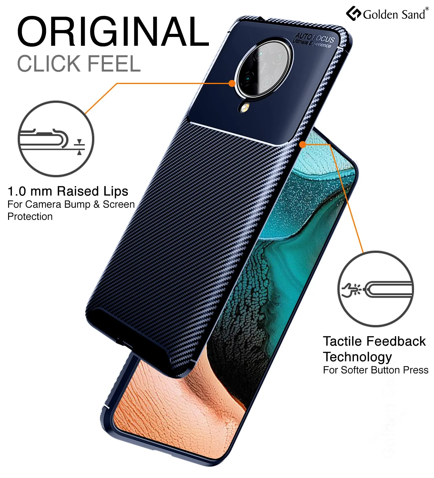 Aramid Fibre Series Shockproof Armor Back Cover for Xiaomi Poco F2 Pro 6.67 inch, Blue
