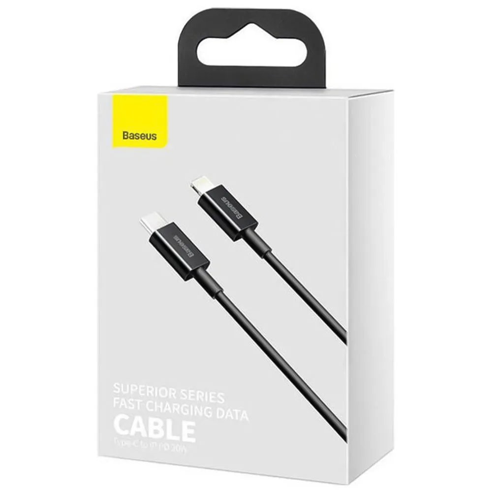 Baseus Superior Series CATLYS-C01 Type-C To Lightning Cable 20W Fast Charging 2m - Black