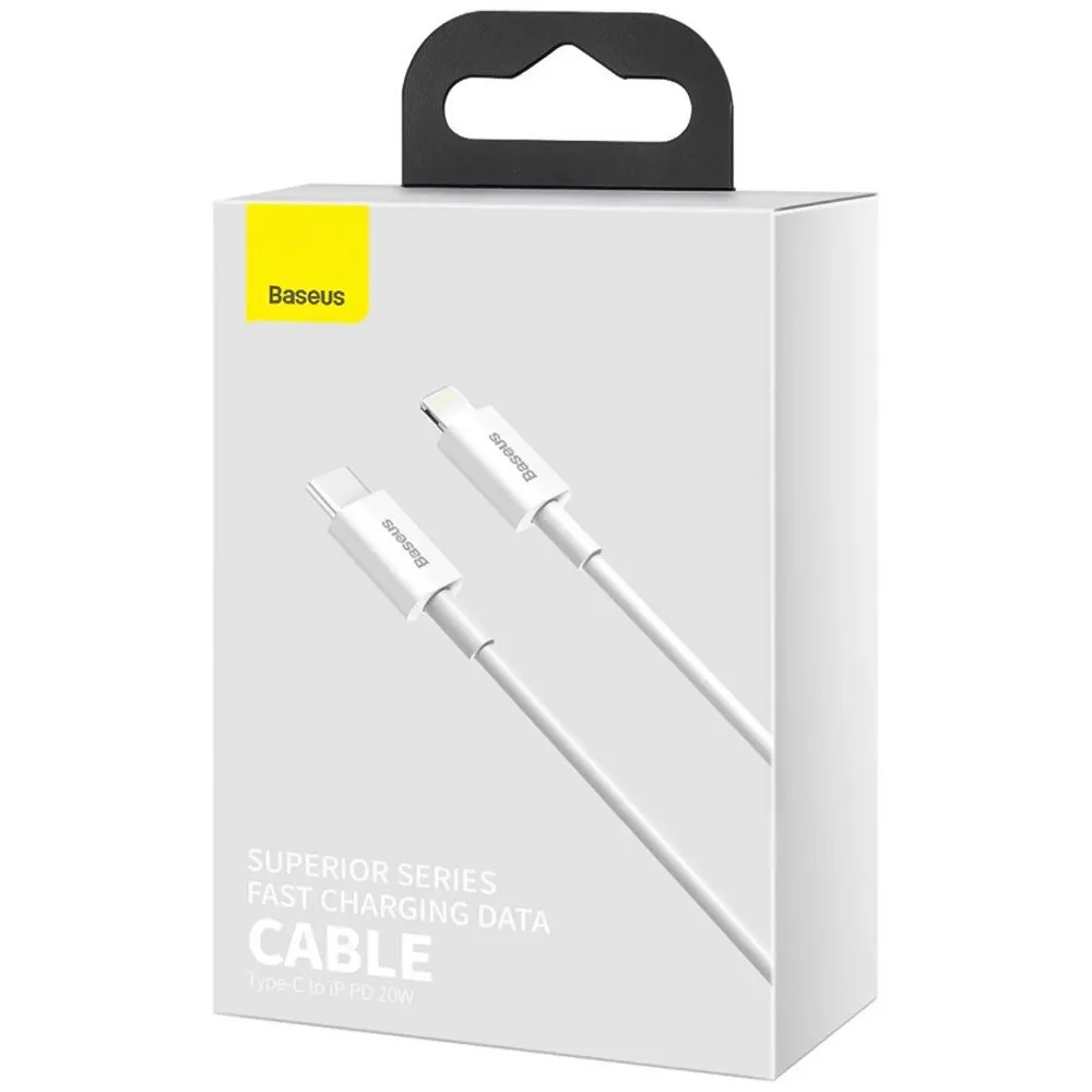 Baseus Superior Series CATLYS-C02 Type-C To Lightning Cable 20W Fast Charging 2m - White