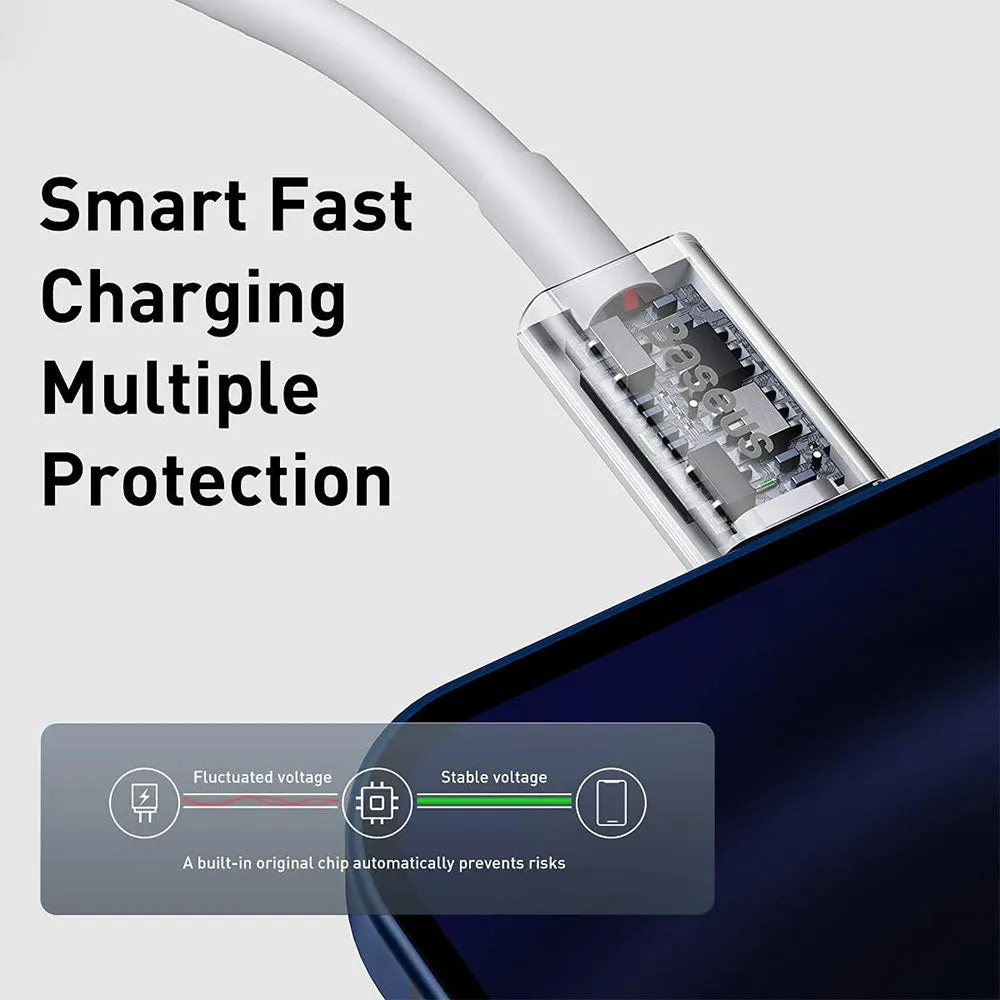 Baseus Superior Series CATLYS-C02 Type-C To Lightning Cable 20W Fast Charging 2m - White