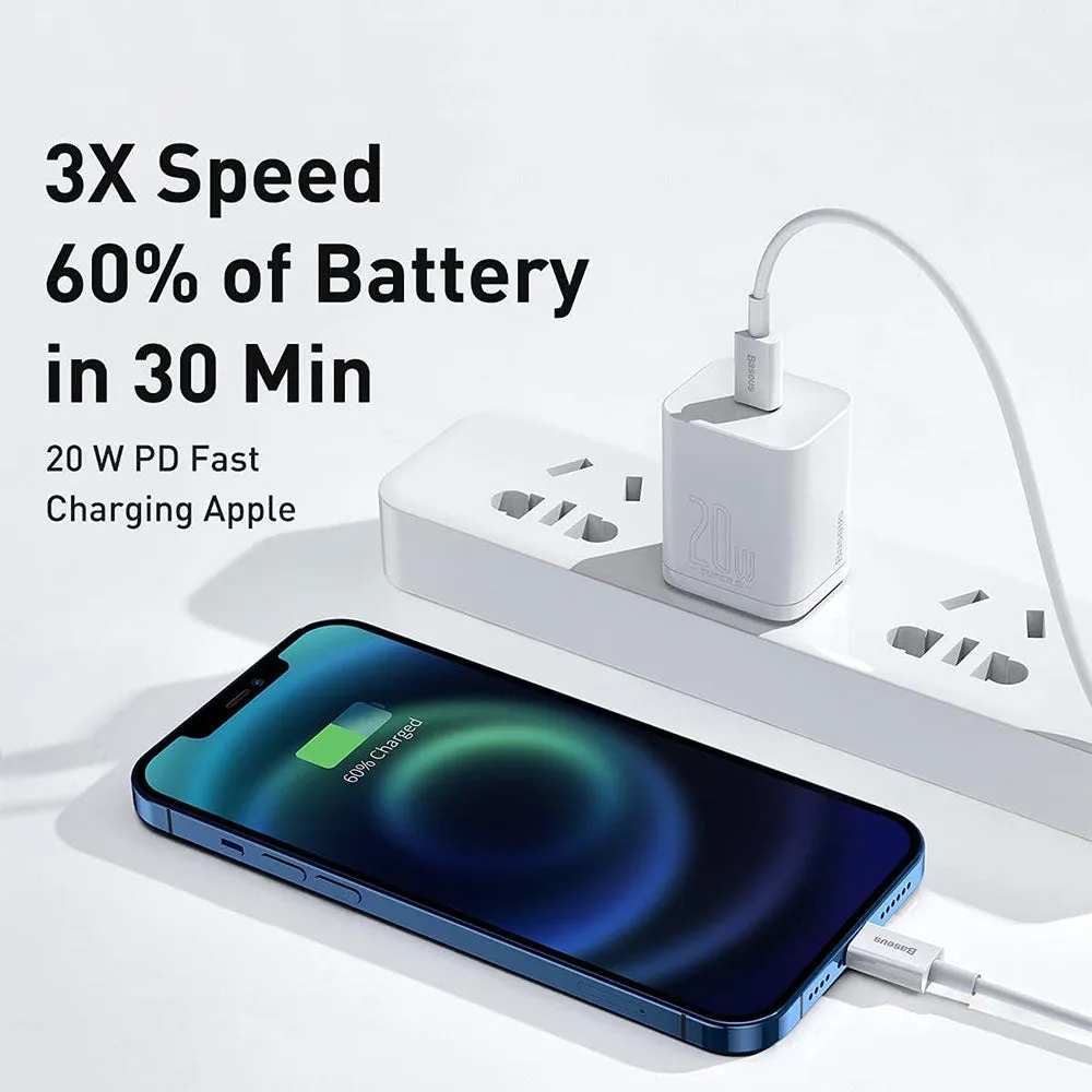 Baseus Superior Series CATLYS-C02 Type-C To Lightning Cable 20W Fast Charging 2m - White